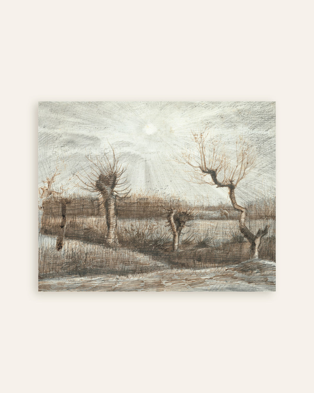 Poster of Pollard Willows (1884) by Vincent van Gogh, thumbnail