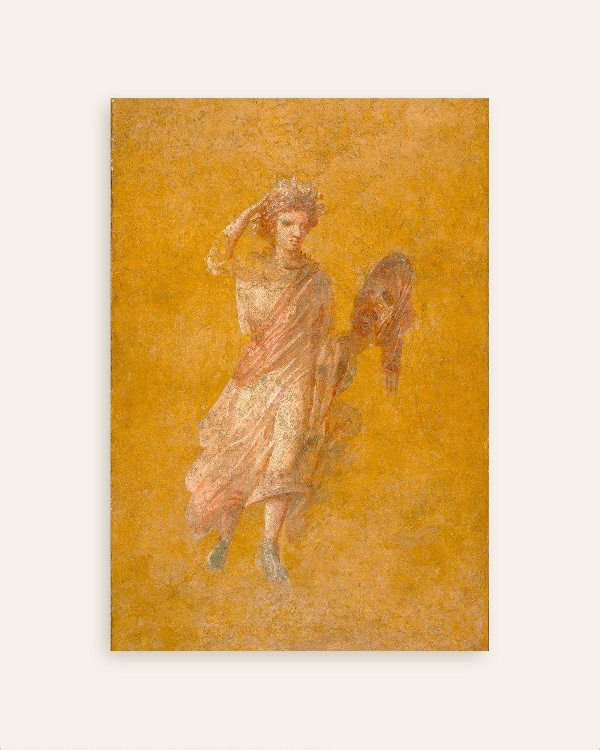 Muse Melpomene fresco fragment poster from Pompeii