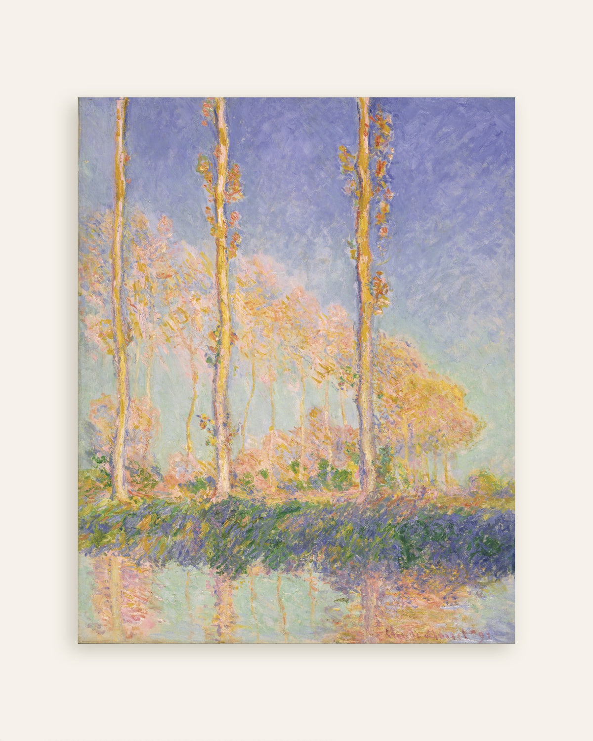 Poster of Poplars (1891) by Claude Monet, thumbnail