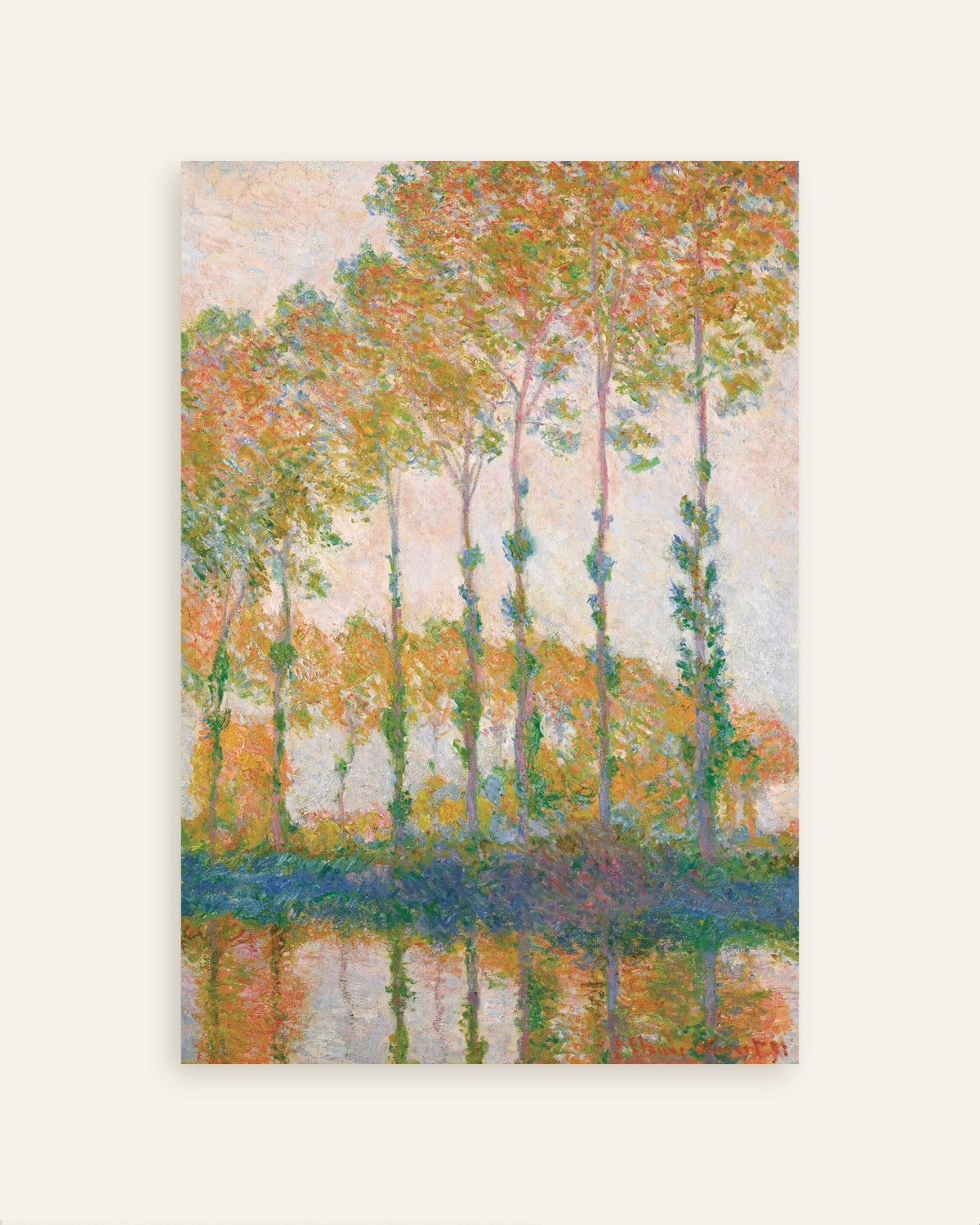 Poster of Poplars on the Banks of the Epte, Autumn (1891) by Claude Monet, thumbnail