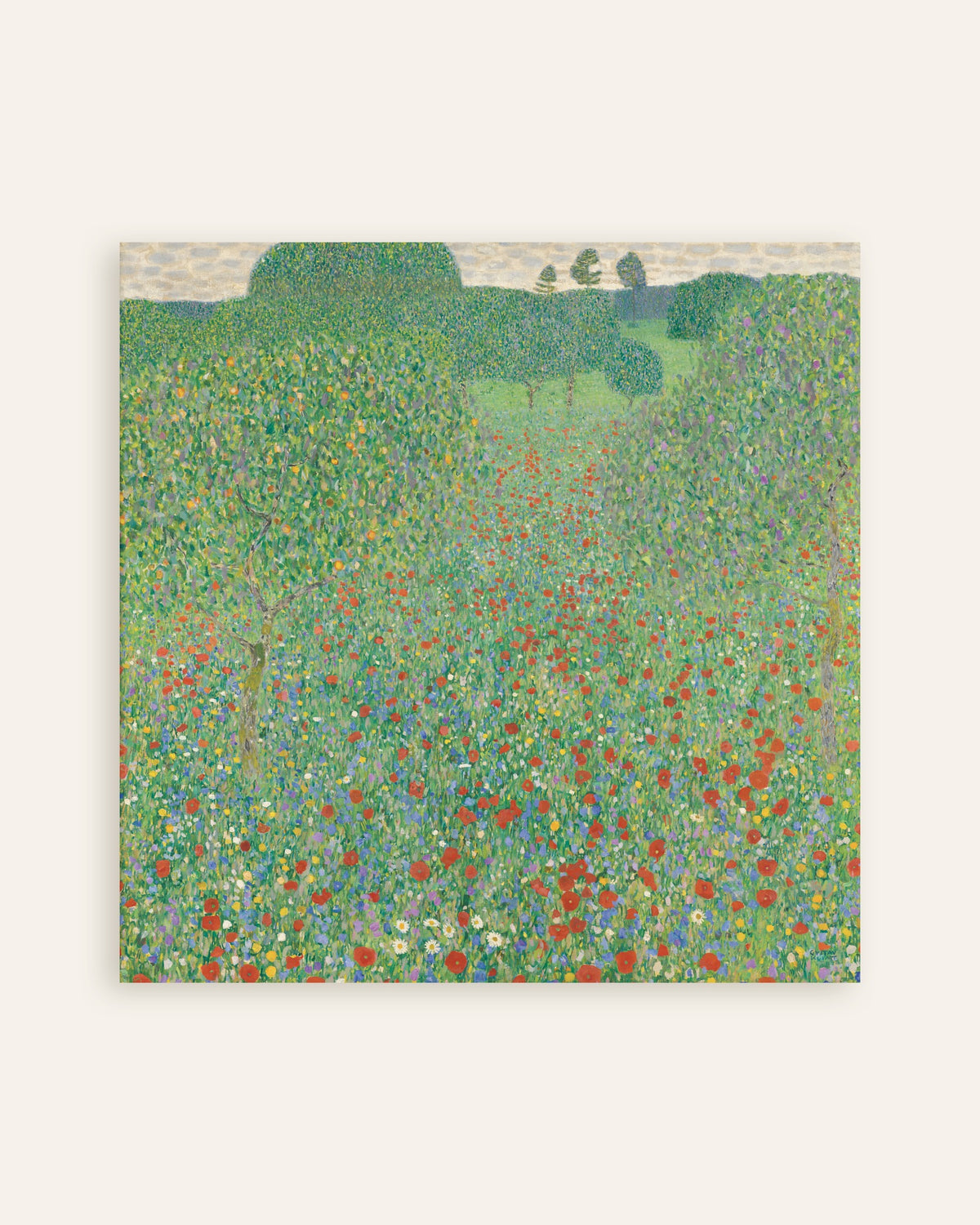 Poster of Poppy Field (1907) by Gustav Klimt, thumbnail