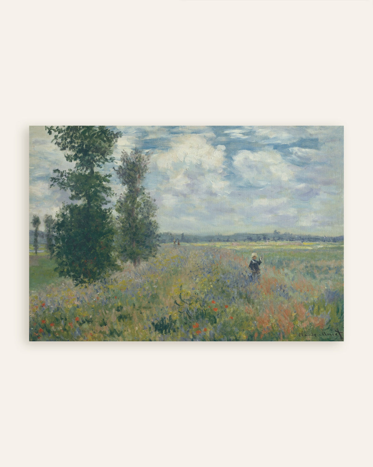 Poster of Poppy Fields near Argenteuil (1875) by Claude Monet, thumbnail