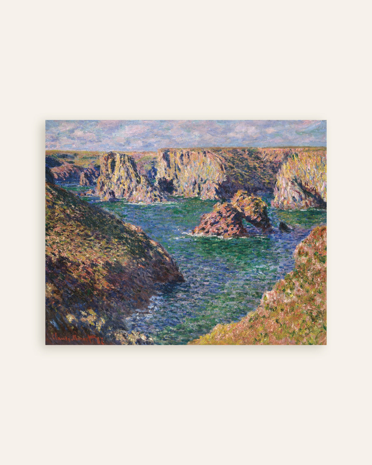 Poster of Port-Domois, Belle-Île (1887) by Claude Monet, thumbnail