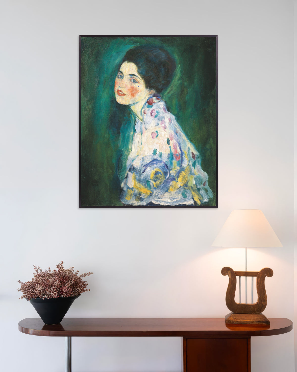 Poster of Portrait of a Lady (1916–1917) by Gustav Klimt, with metal frame