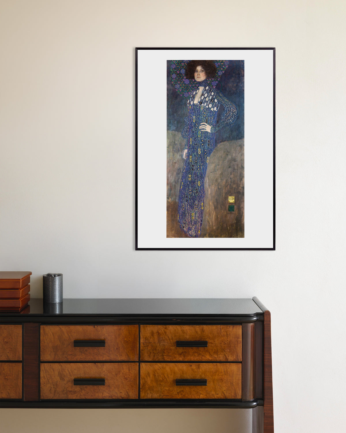 Poster of Portrait of Emilie Flöge (1902) by Gustav Klimt, with metal frame