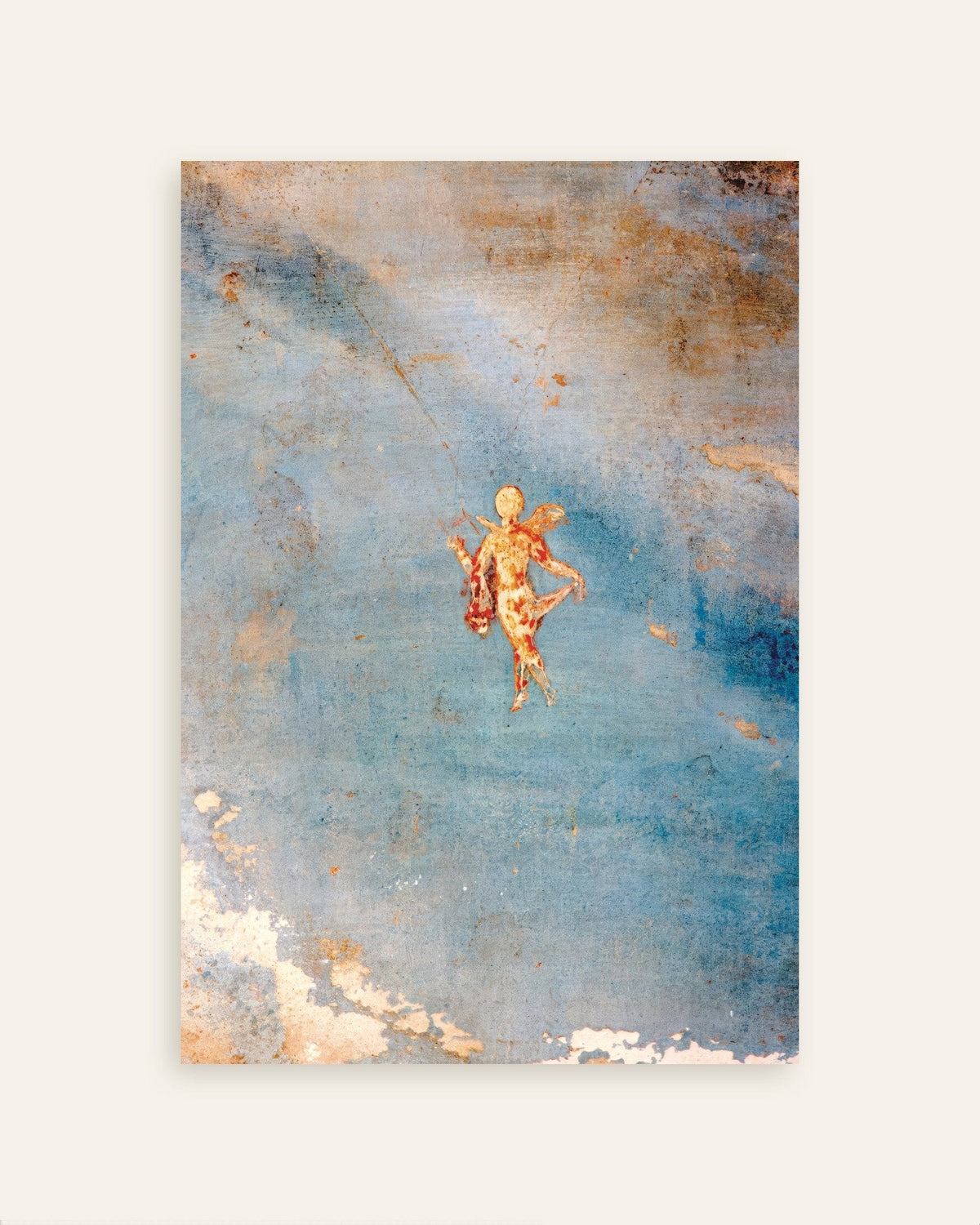 Psyche on blue fresco poster from the House of Venus in Pompeii