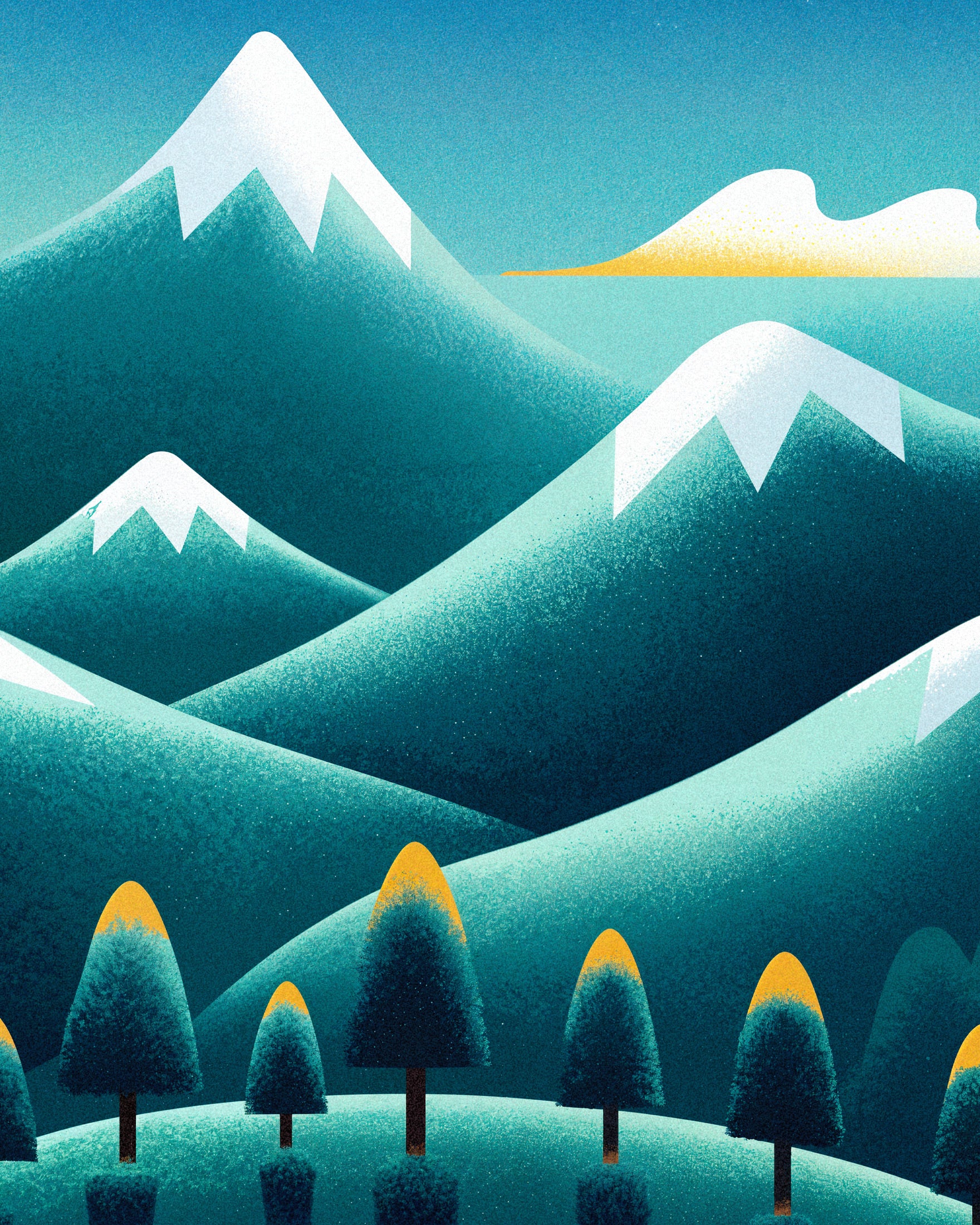 The Pyrenees – Clean-Cut Mountain Print