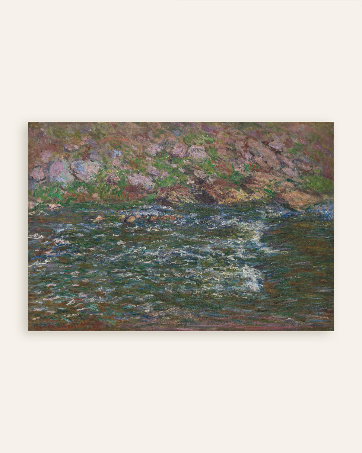 Poster of Rapids on the Petite Creuse at Fresselines (1889) by Claude Monet, thumbnail