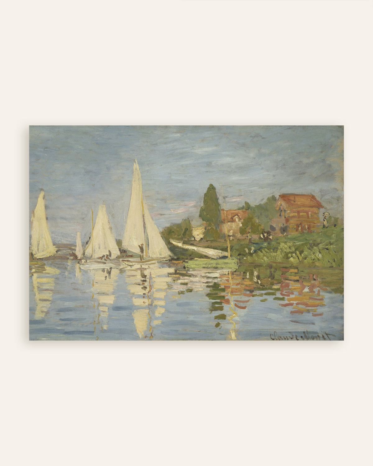 Poster of Regattas at Argenteuil (c. 1872) by Claude Monet, thumbnail