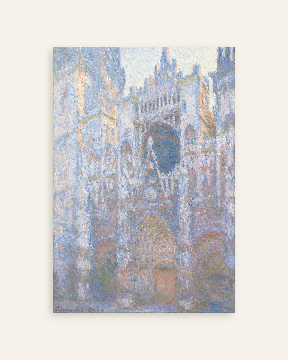 Poster of Rouen Cathedral, West Façade (1894) by Claude Monet, thumbnail