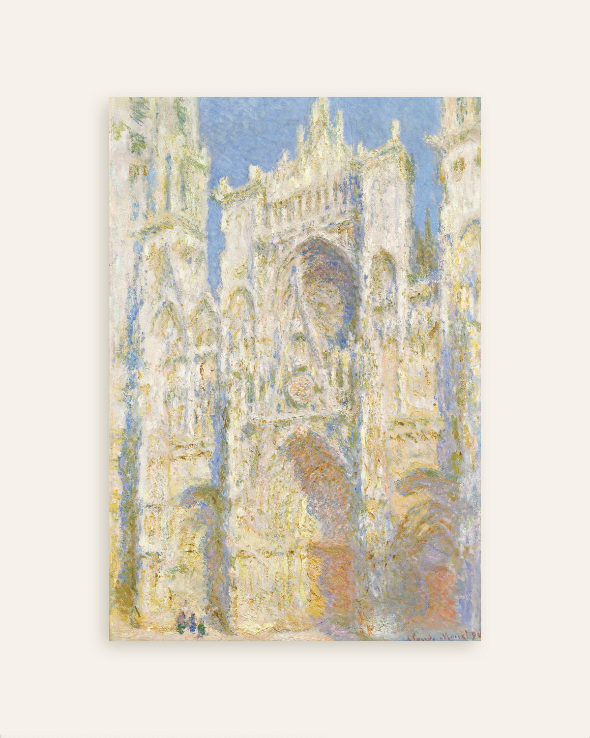 Poster of Rouen Cathedral, West Façade, Sunlight (1894) by Claude Monet, thumbnail