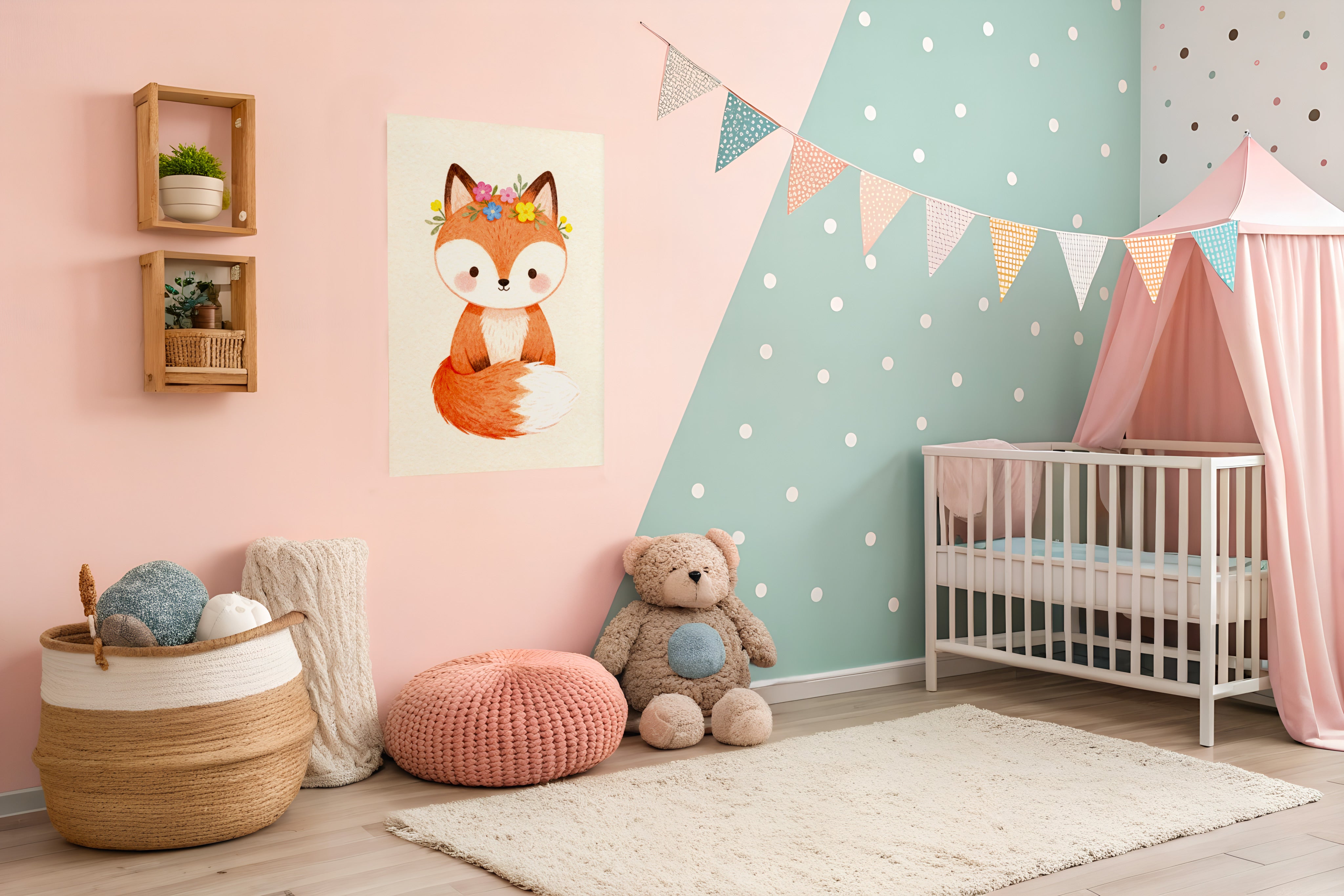 Fox Print – Kids’ Room Wall Décor