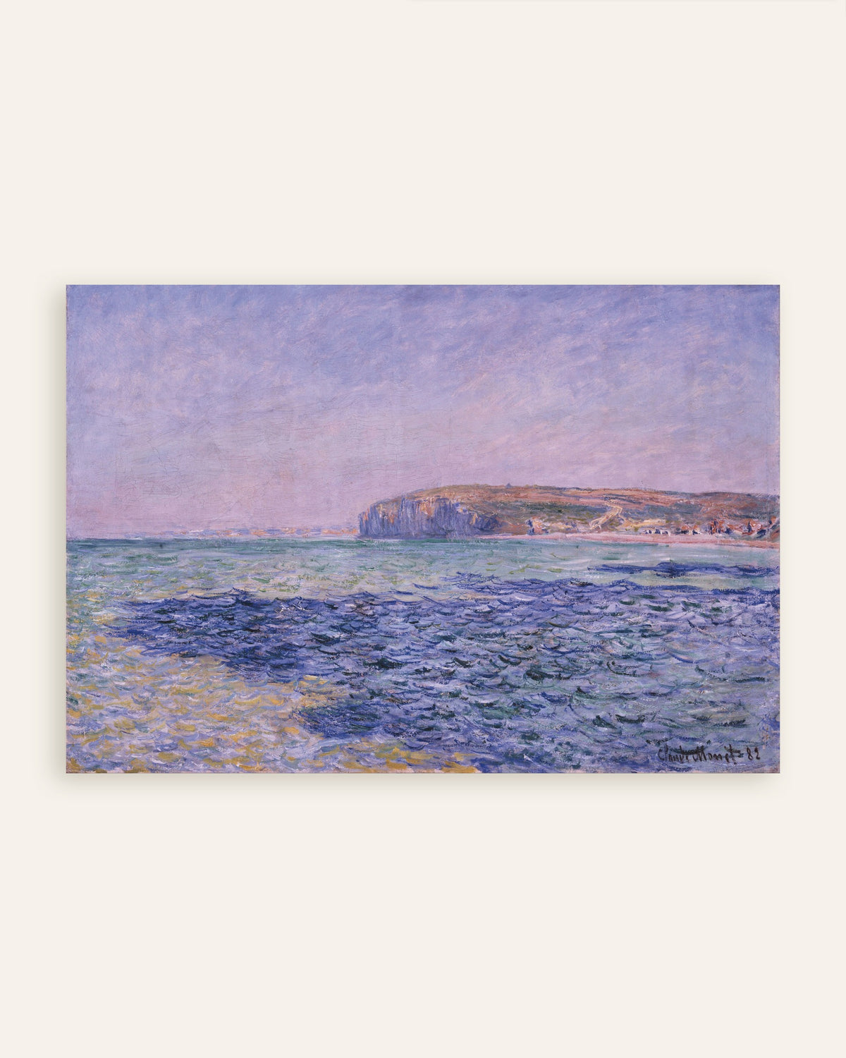 Poster of Shadows on the Sea, the Cliffs at Pourville (1882) by Claude Monet, thumbnail
