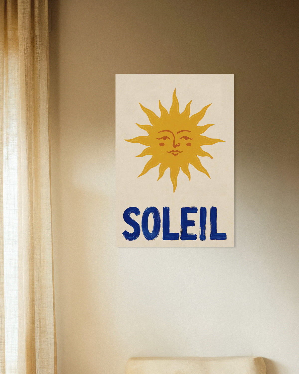 Sun poster - Warm & retro wall art | Posterscape.nz