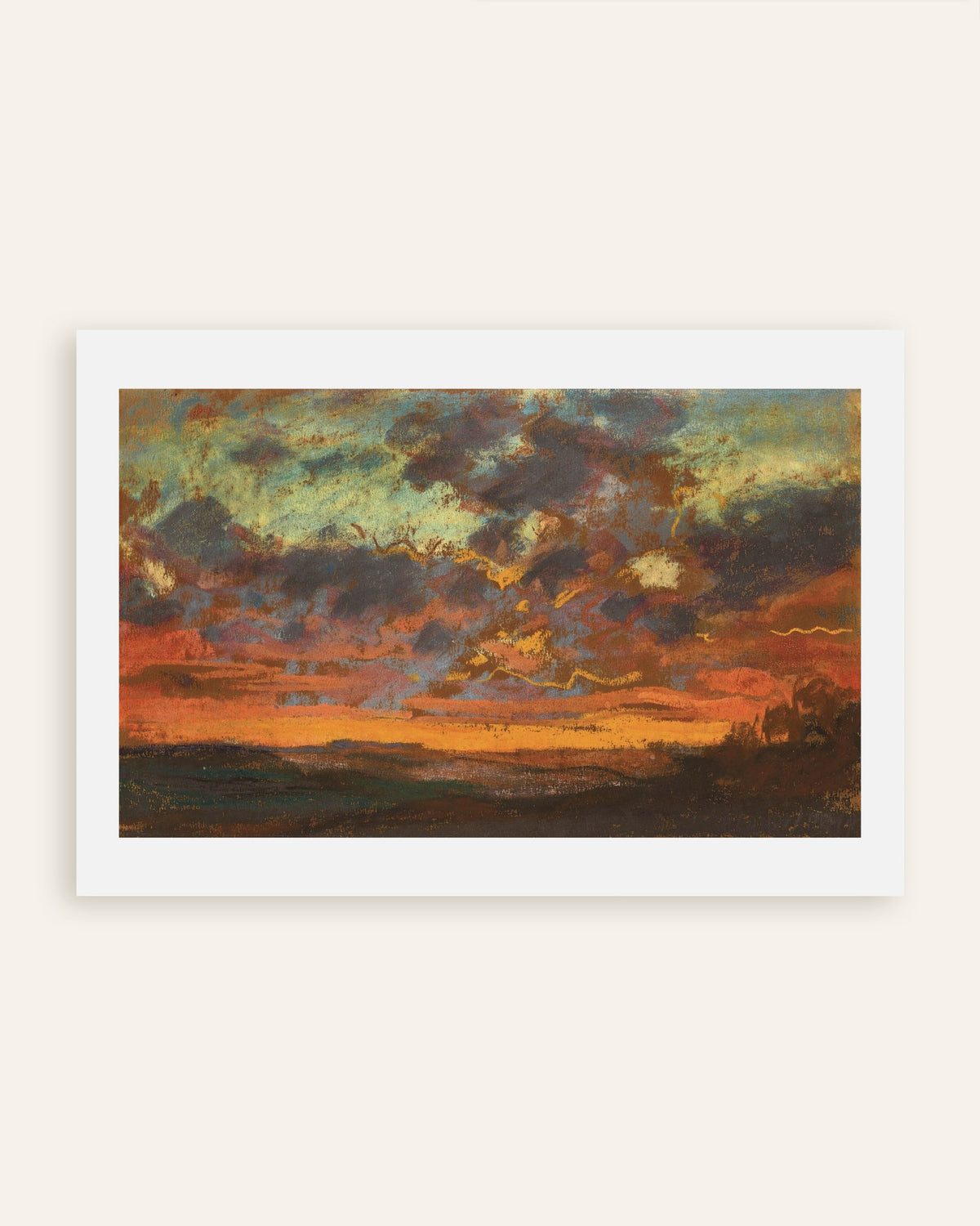 Poster of Sunset (c. 1868) by Claude Monet, thumbnail