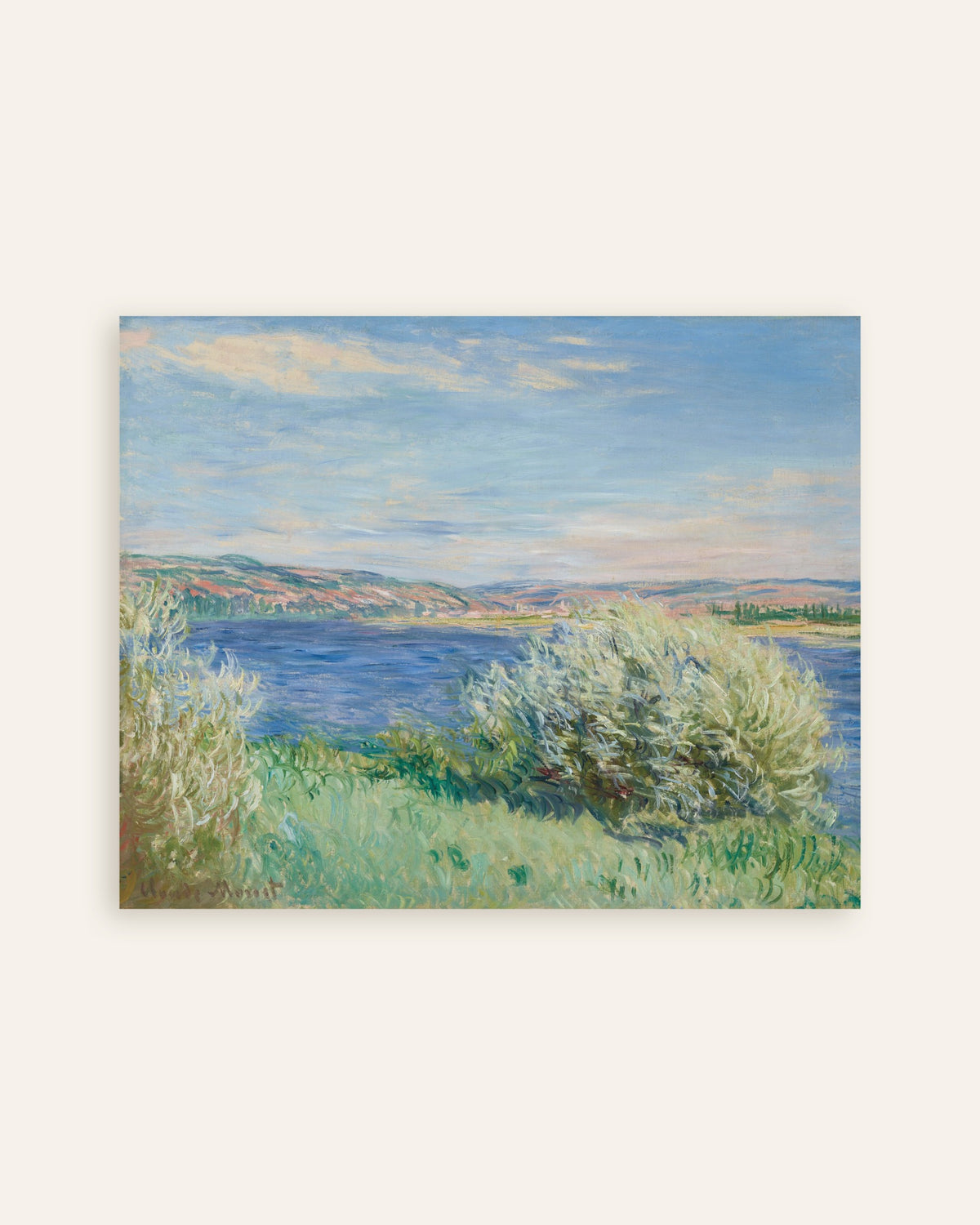 Poster of The Banks of the Seine near Vétheuil (1881) by Claude Monet, thumbnail