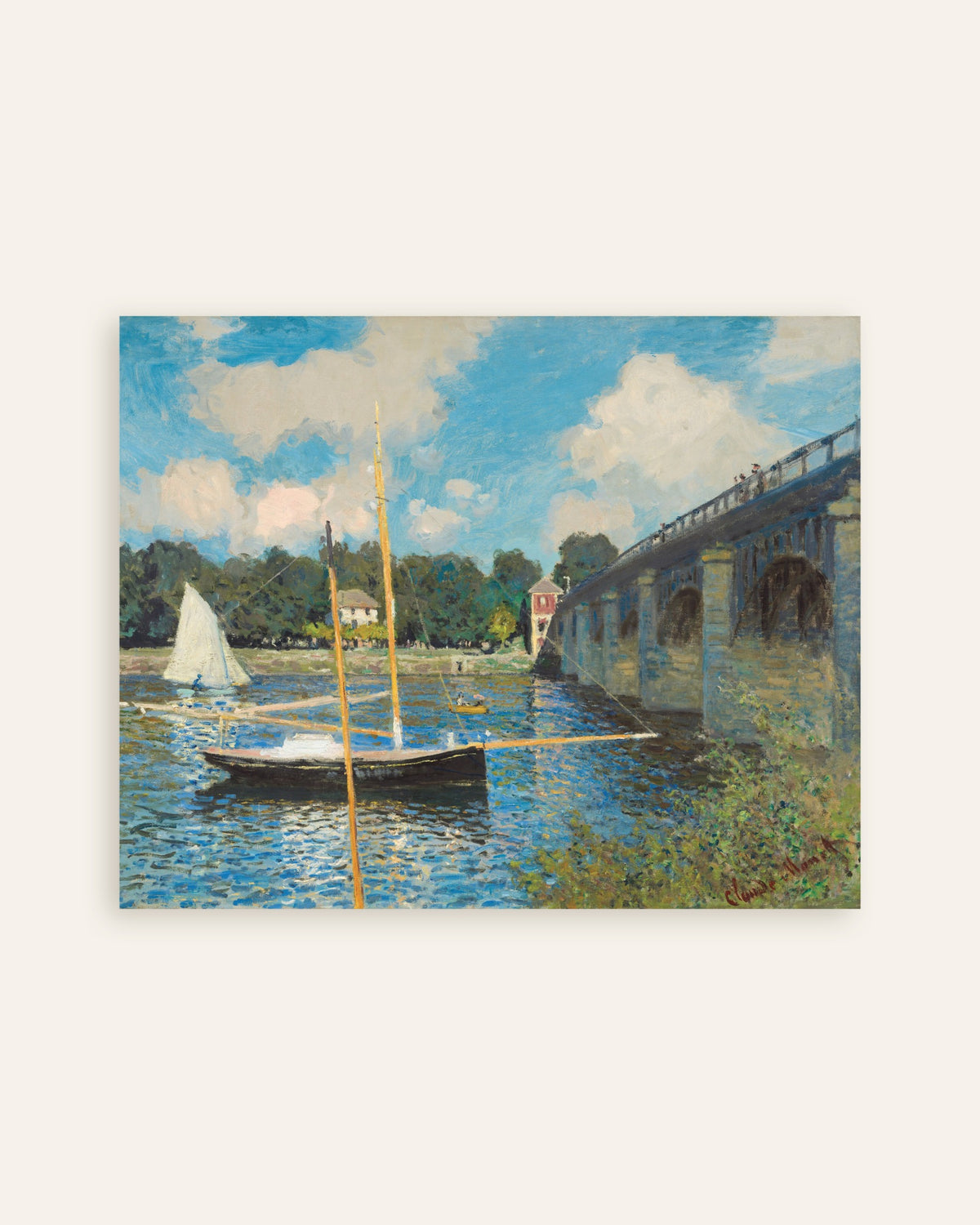 Poster of The Bridge at Argenteuil (1874) by Claude Monet, thumbnail