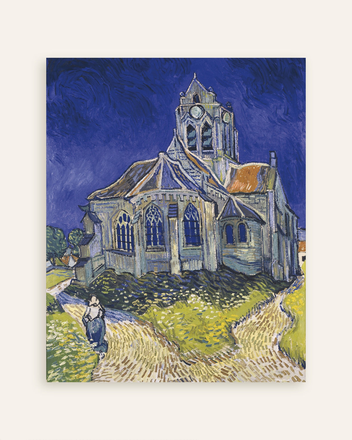 Poster of The Church at Auvers-sur-Oise (1890) by Vincent van Gogh, thumbnail