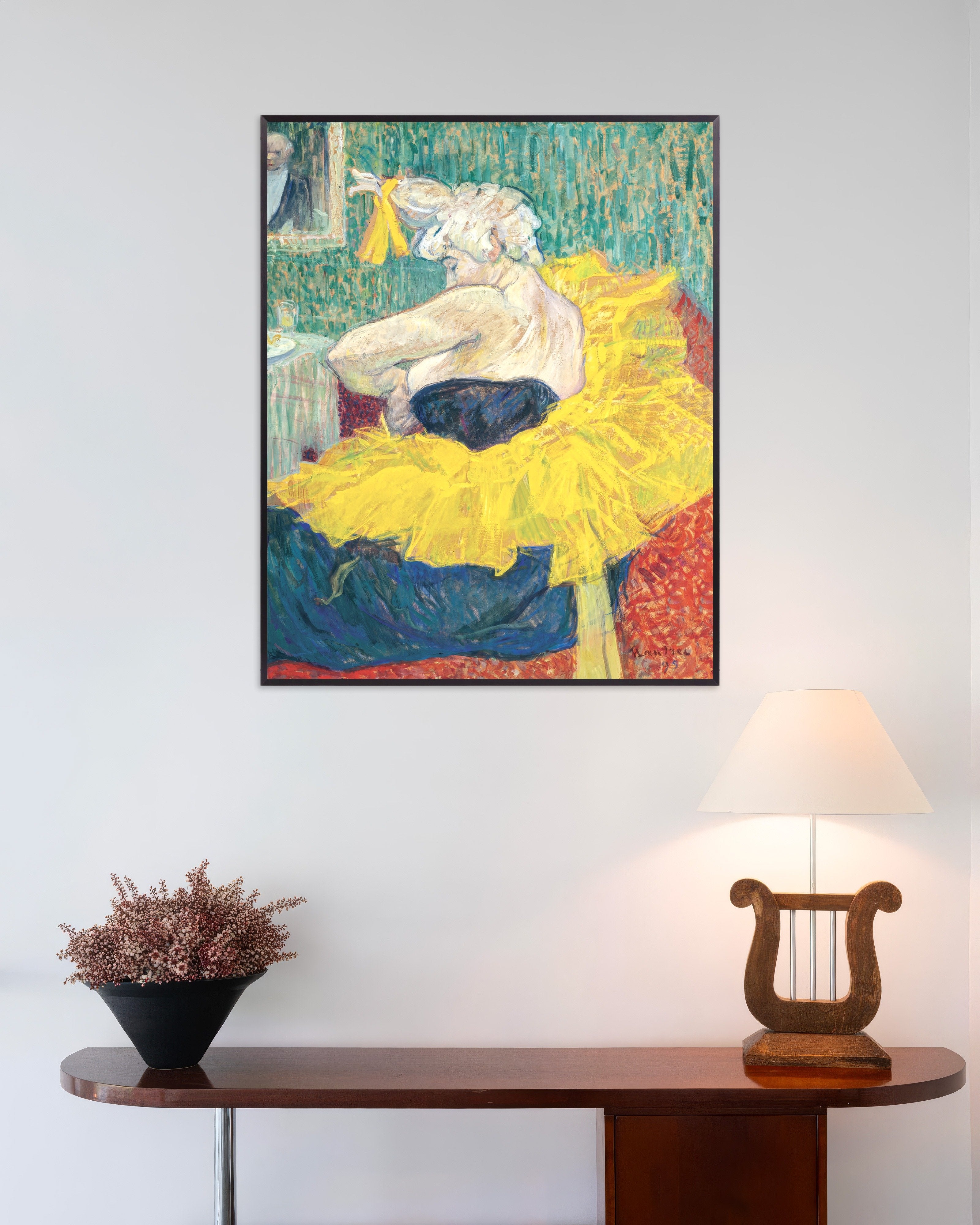 Poster of The clownesse Cha-U-Kao by Henri de Toulouse-Lautrec, 1895 - Poster, with metal frame