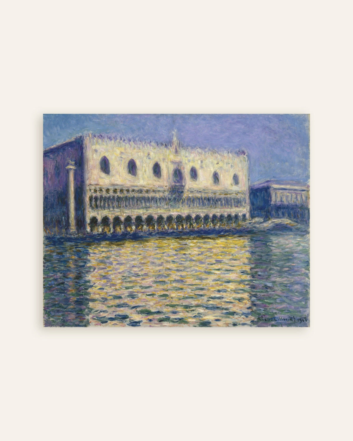 Poster of The Doge's Palace (1908) by Claude Monet, thumbnail