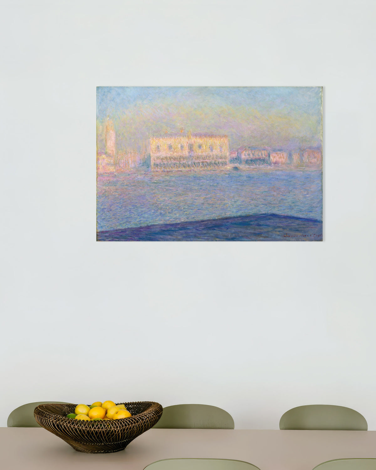Poster of The Doge's Palace Seen from San Giorgio Maggiore (1908) by Claude Monet