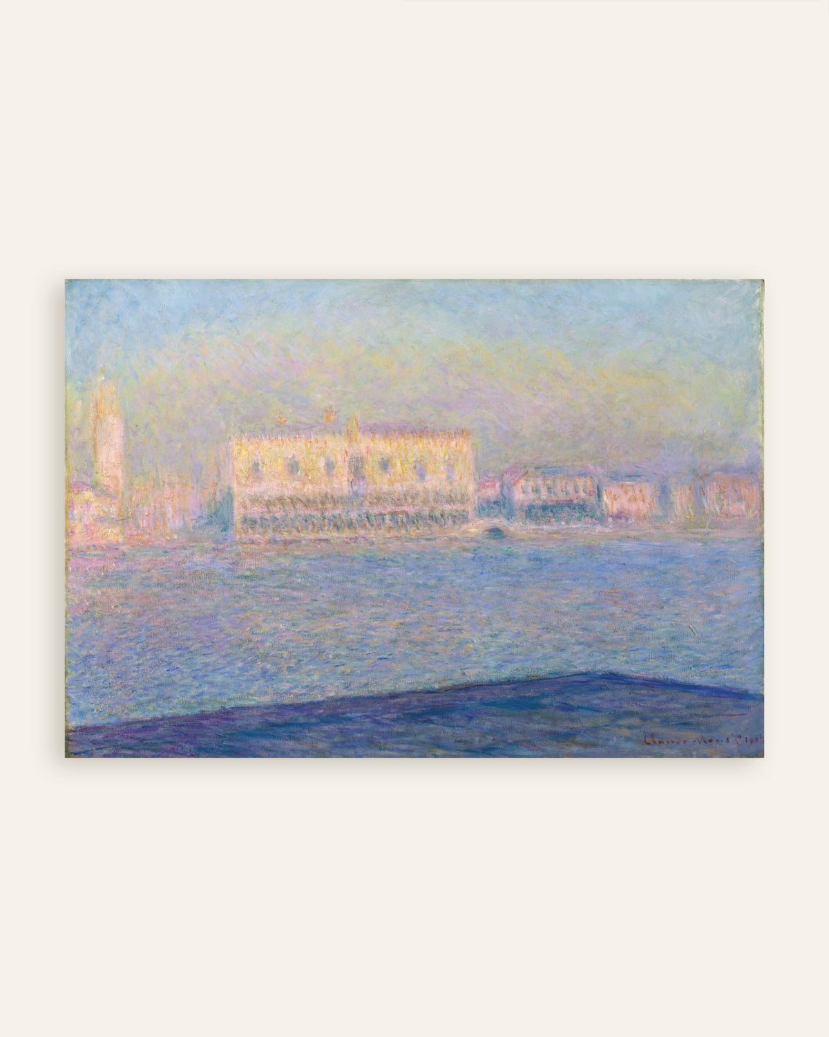 Poster of The Doge's Palace Seen from San Giorgio Maggiore (1908) by Claude Monet, thumbnail