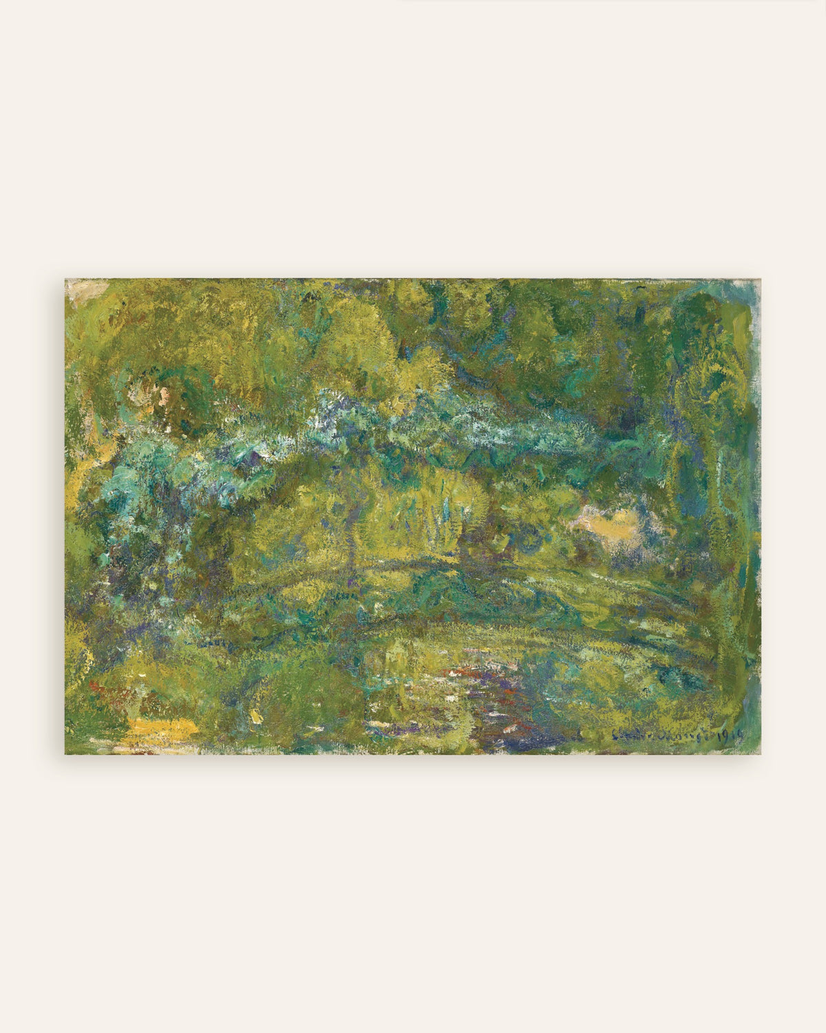 Poster of The Footbridge over the Water-Lily Pond (1919) by Claude Monet, thumbnail