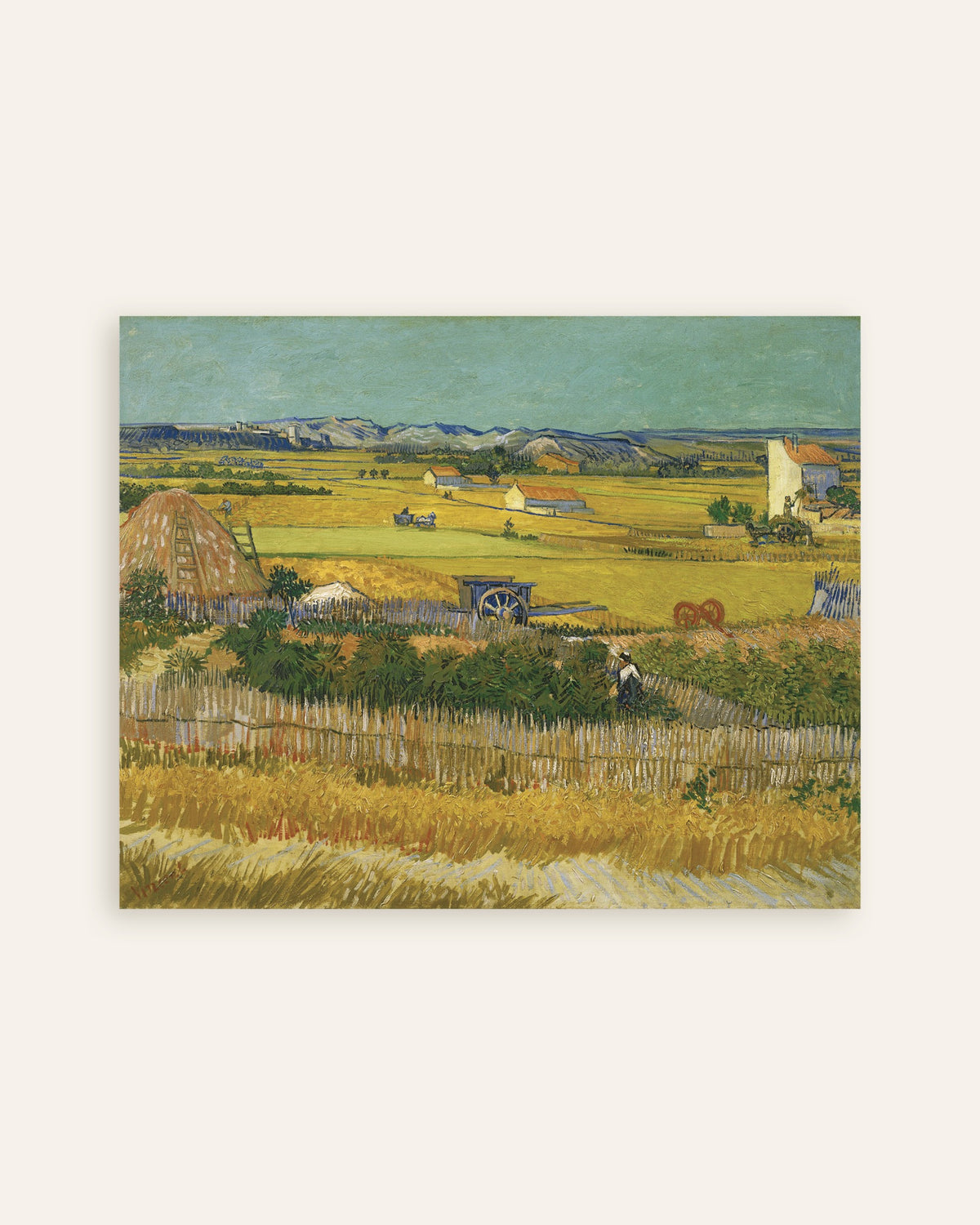 Poster of The Harvest (1888) by Vincent van Gogh, thumbnail