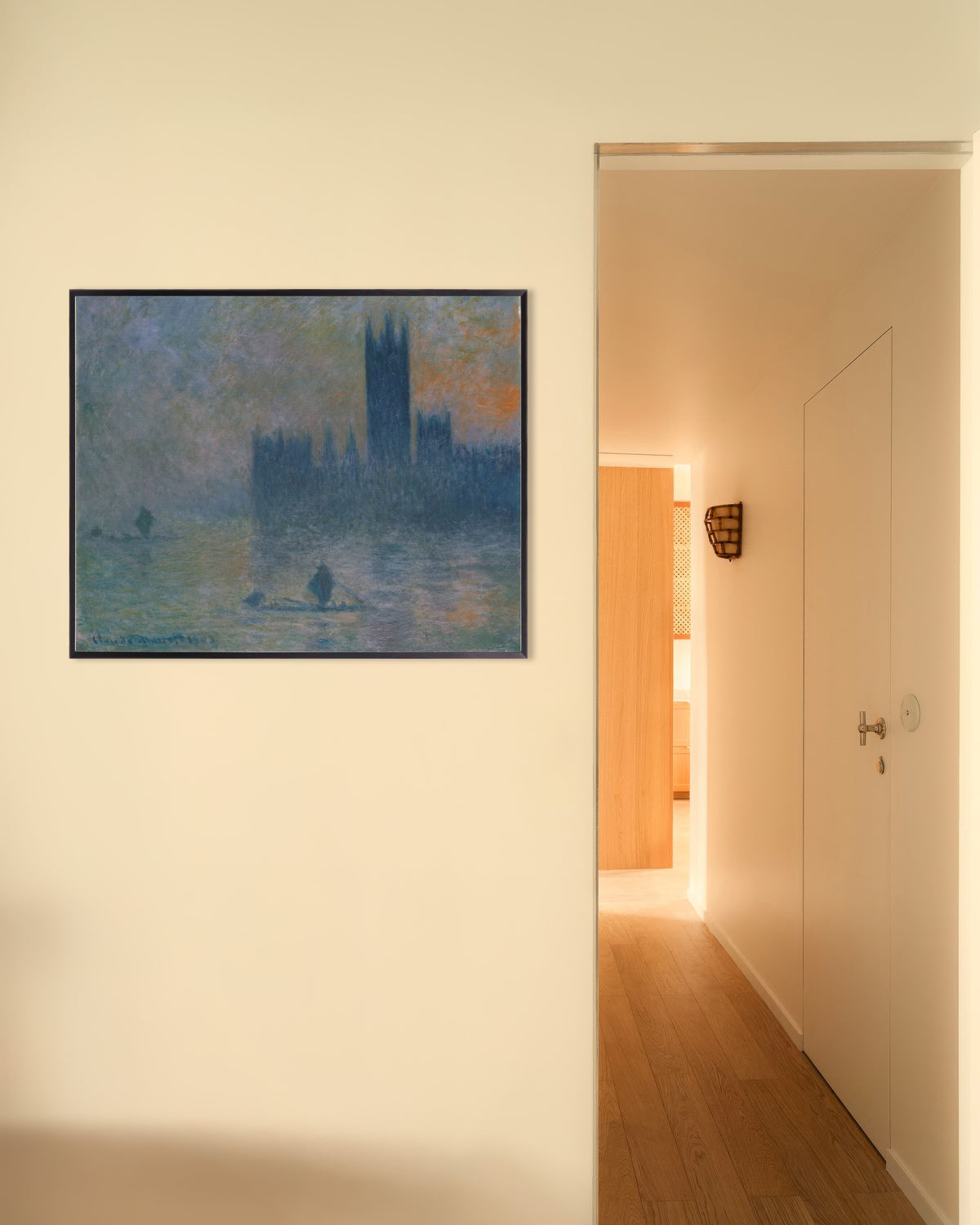 Poster of The Houses of Parliament, Effect of Fog (1903–1904) by Claude Monet, with metal frame