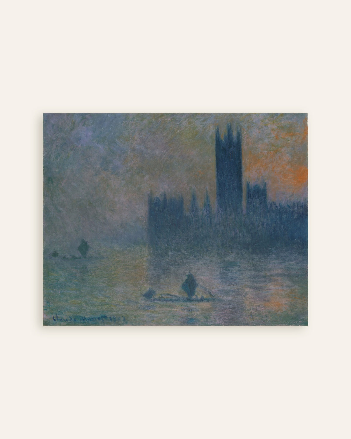 Poster of The Houses of Parliament, Effect of Fog (1903–1904) by Claude Monet, thumbnail
