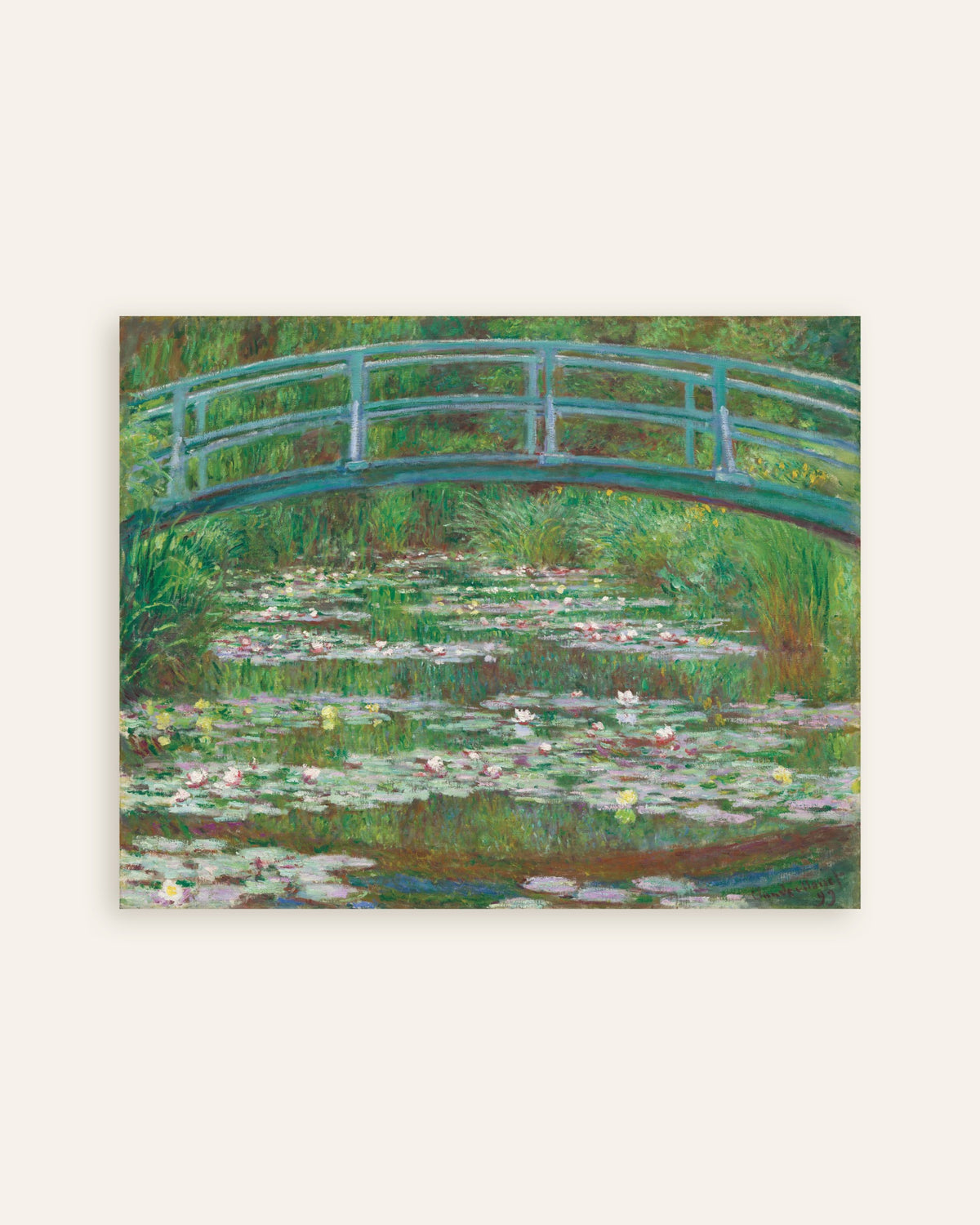 Poster of The Japanese Footbridge (1899) by Claude Monet, thumbnail