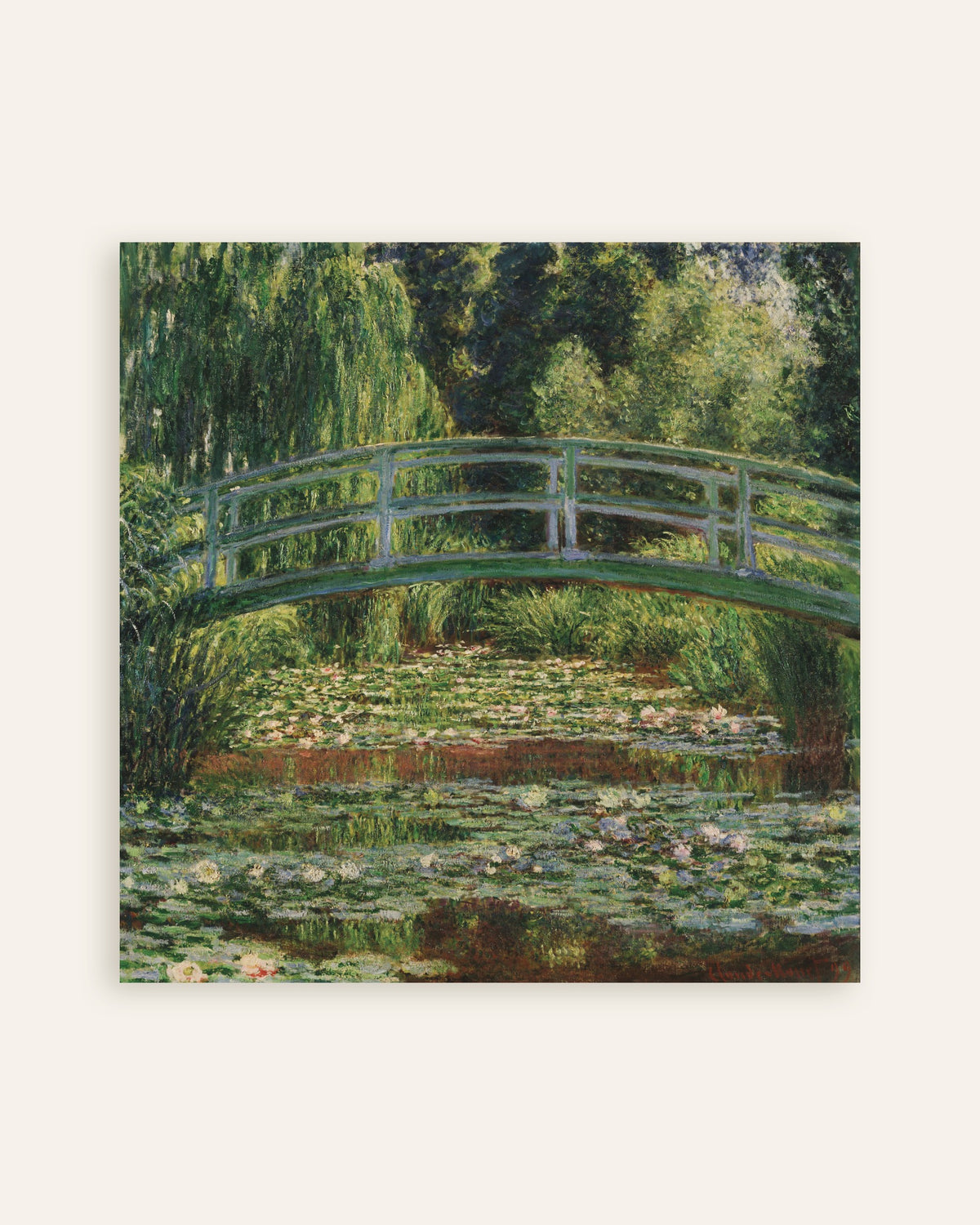 Poster of The Japanese Footbridge and the Water Lily Pool, Giverny (1899) by Claude Monet, thumbnail