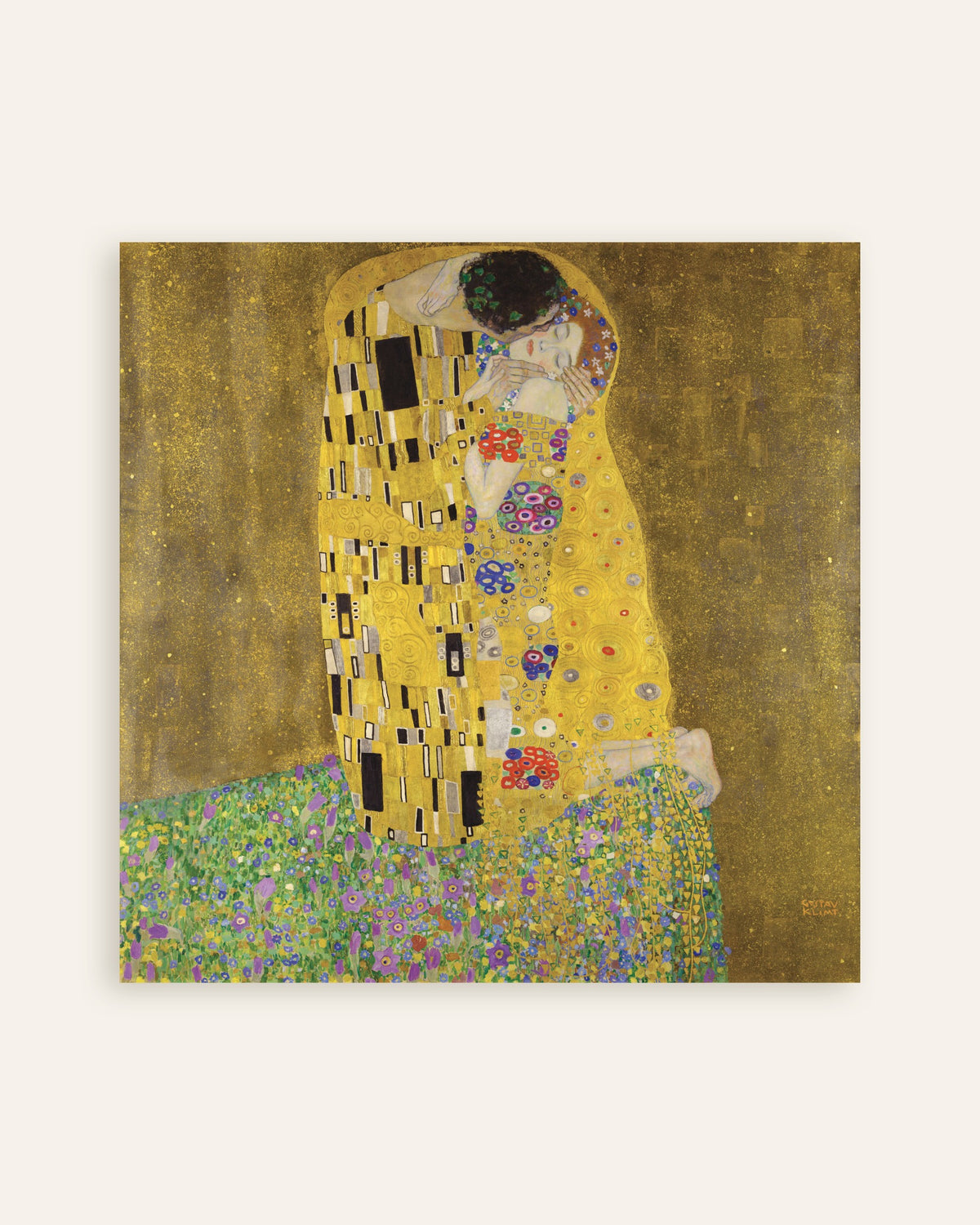 Poster of The Kiss (1907–1908) by Gustav Klimt, thumbnail
