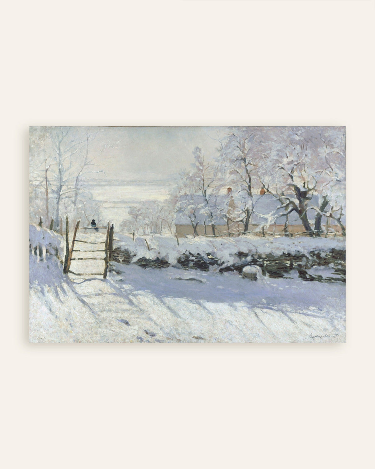 Poster of The Magpie (1868–1869) by Claude Monet, thumbnail