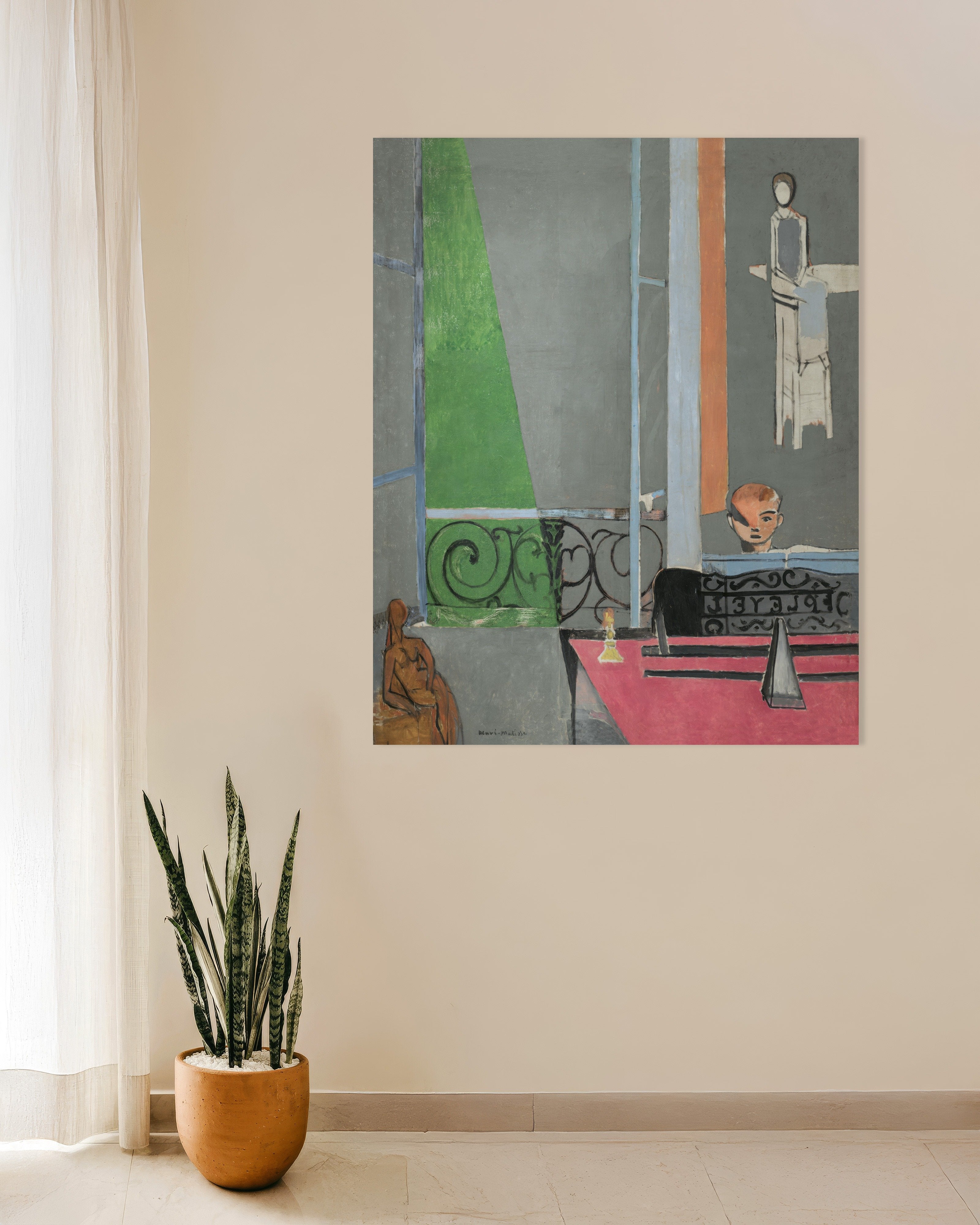 Poster of The piano lesson (1916) by Henri Matisse - Poster