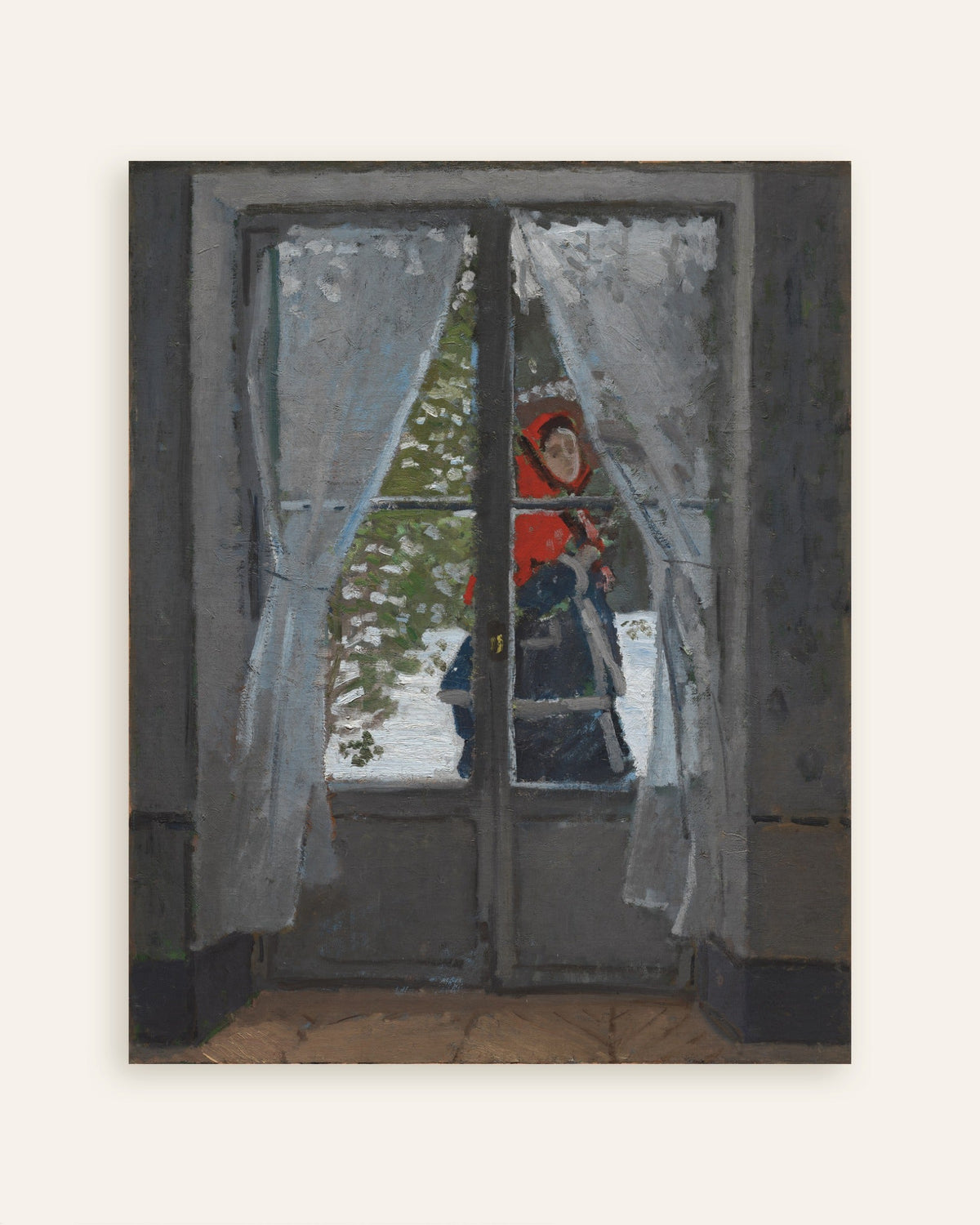 Poster of The Red Kerchief (c. 1868–1873) by Claude Monet, thumbnail