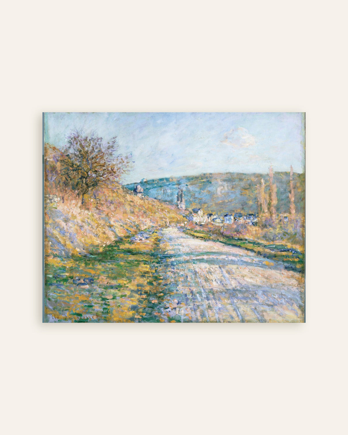 Poster of The Road to Vétheuil (1879) by Claude Monet, thumbnail
