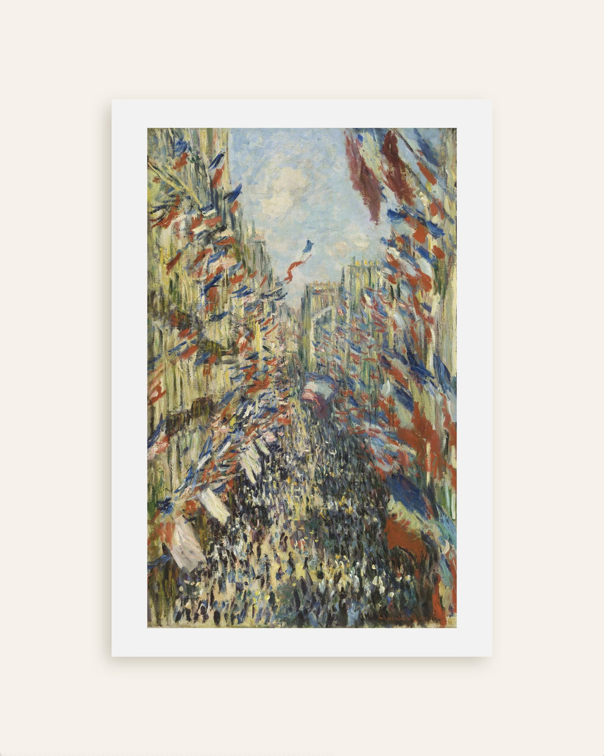 Poster of The Rue Montorgueil, Celebration of June 30, 1878 by Claude Monet, thumbnail