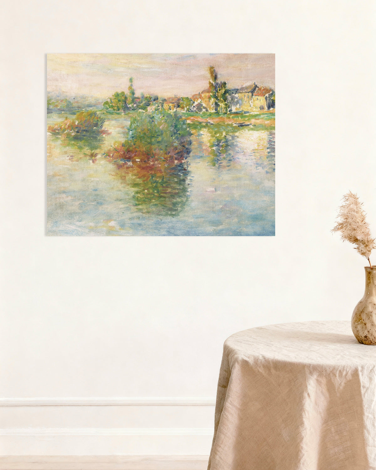 Poster of The Seine at Lavacourt (1879) by Claude Monet