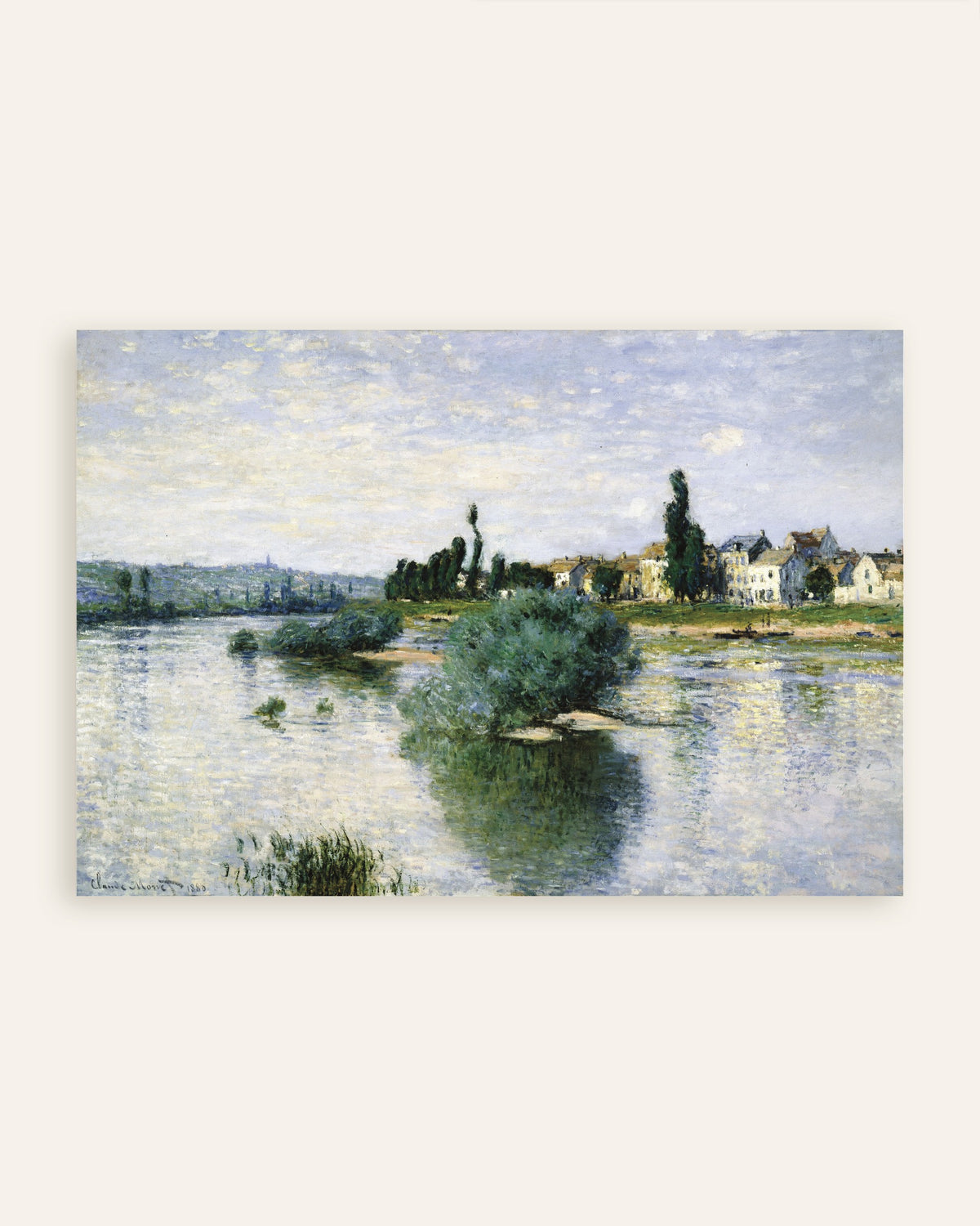 Poster of The Seine at Lavacourt (1880) by Claude Monet, thumbnail