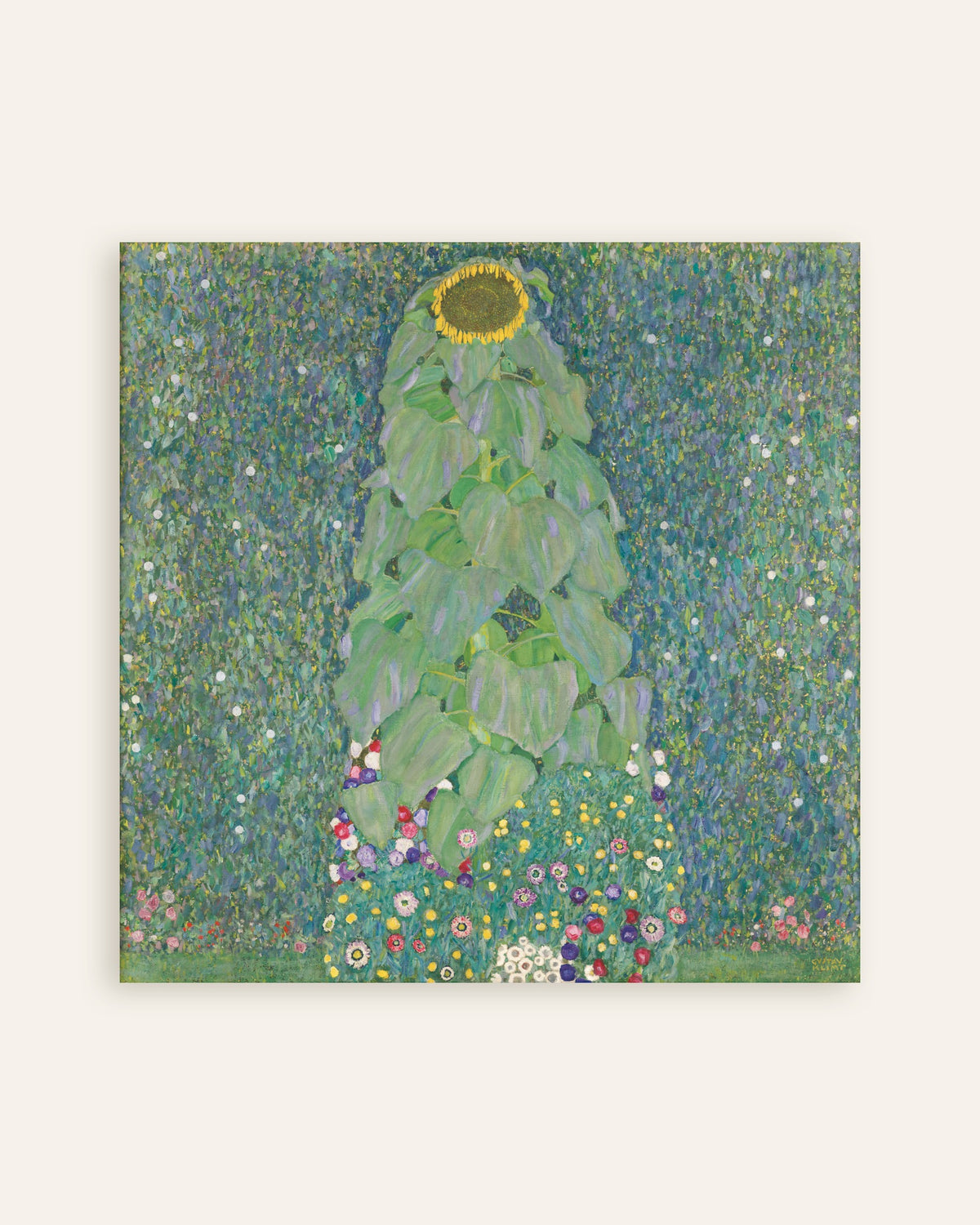 Poster of The Sunflower (1907–1908) by Gustav Klimt, thumbnail