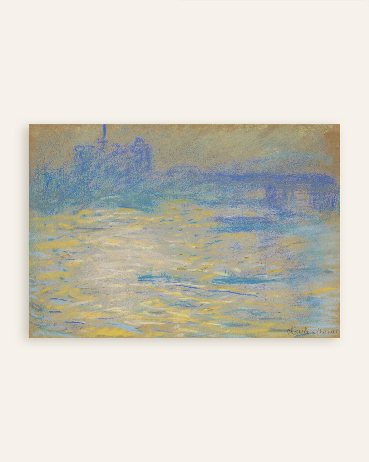 Poster of The Thames (1901) by Claude Monet, thumbnail