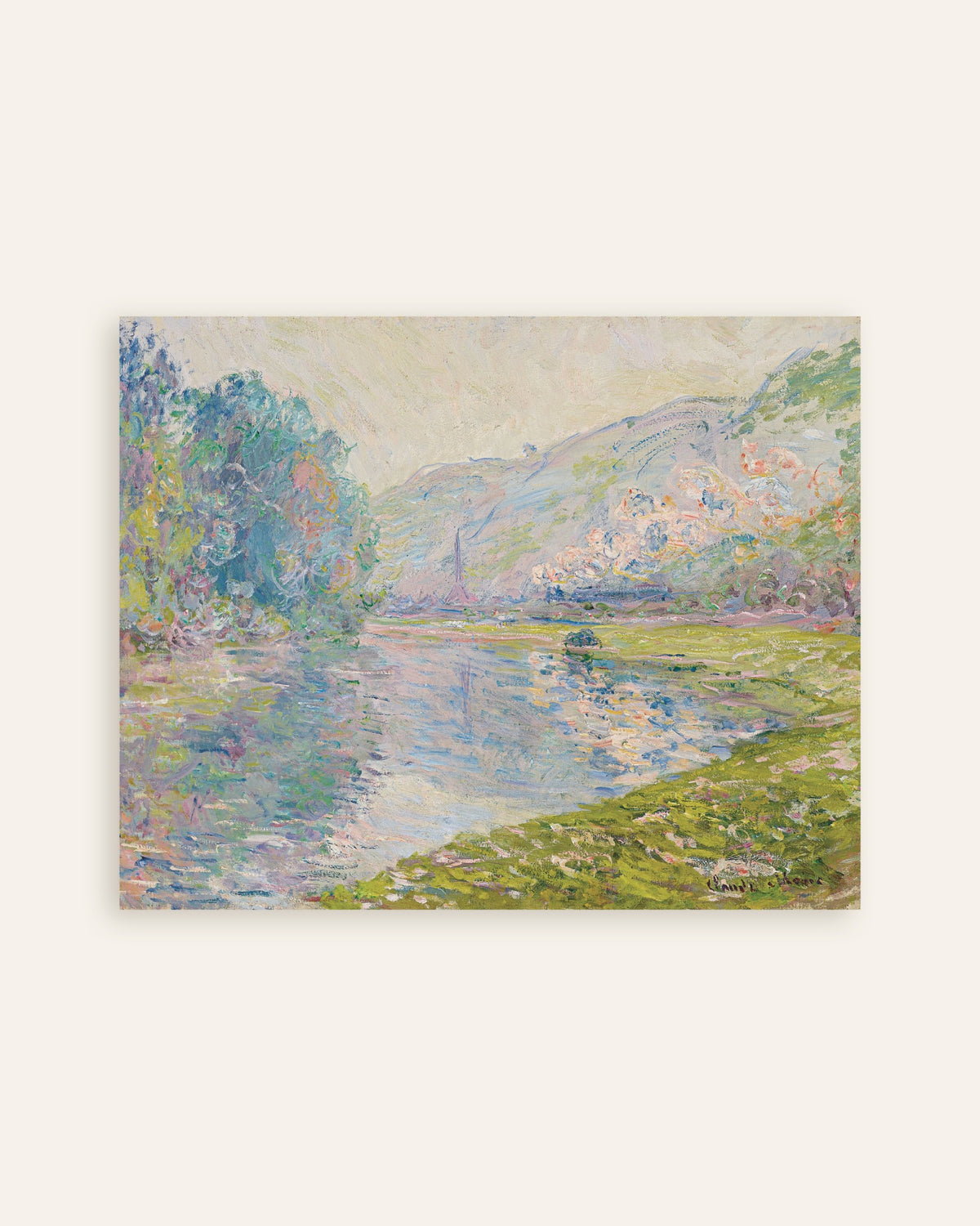 Poster of The Train at Jeufosse (1884) by Claude Monet, thumbnail