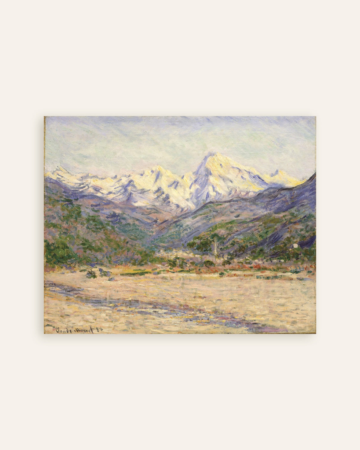 Poster of The Valley of the Nervia (1884) by Claude Monet, thumbnail