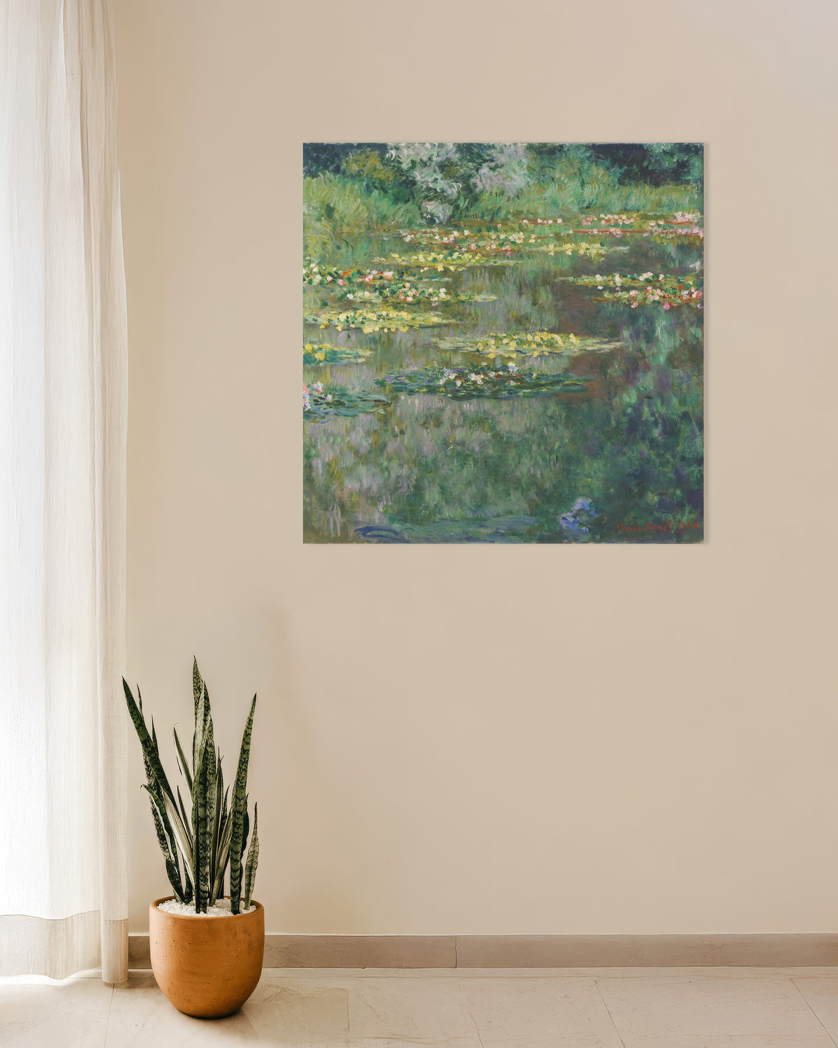 Poster of The Water Lily Pond (1904) by Claude Monet