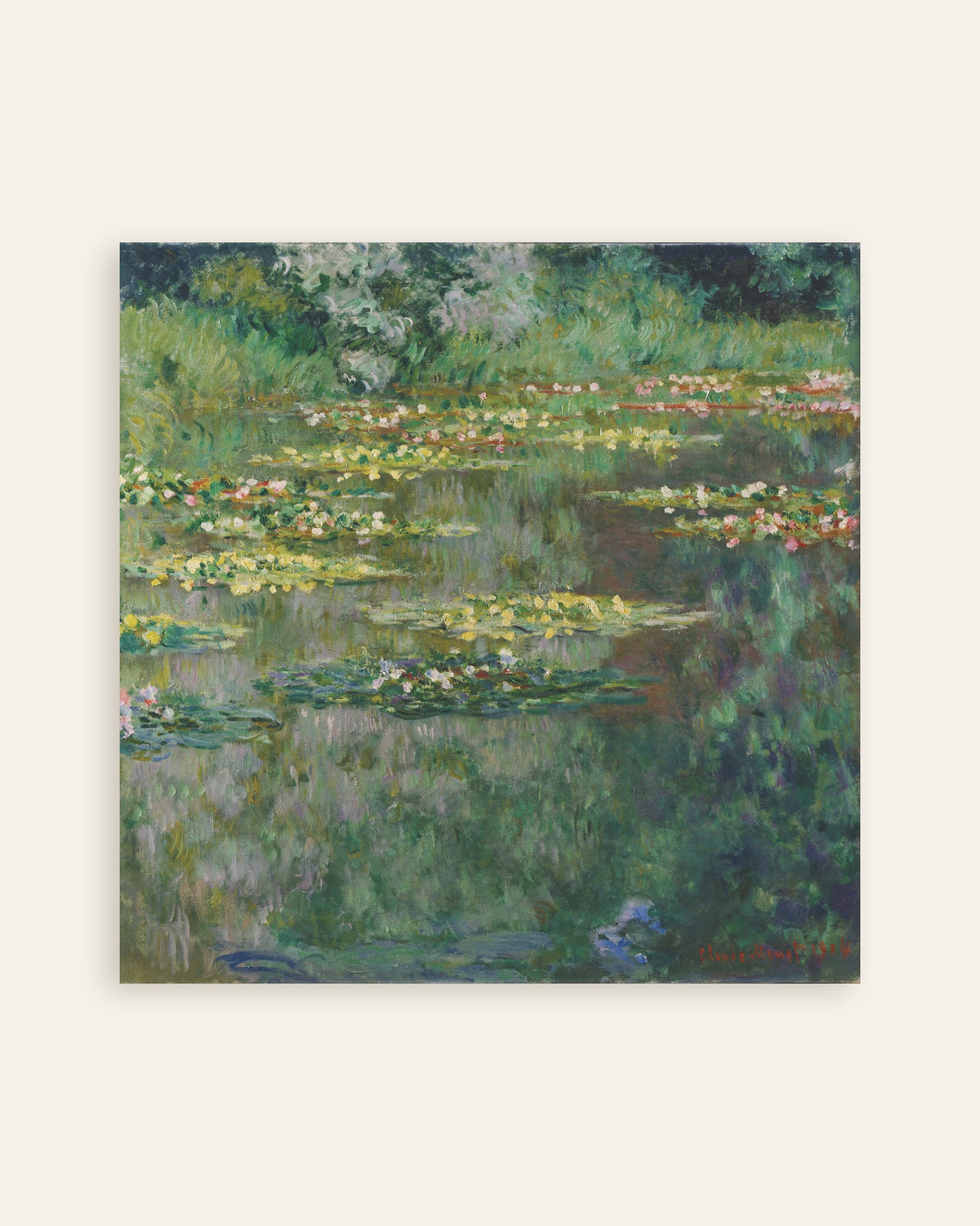 Poster of The Water Lily Pond (1904) by Claude Monet, thumbnail