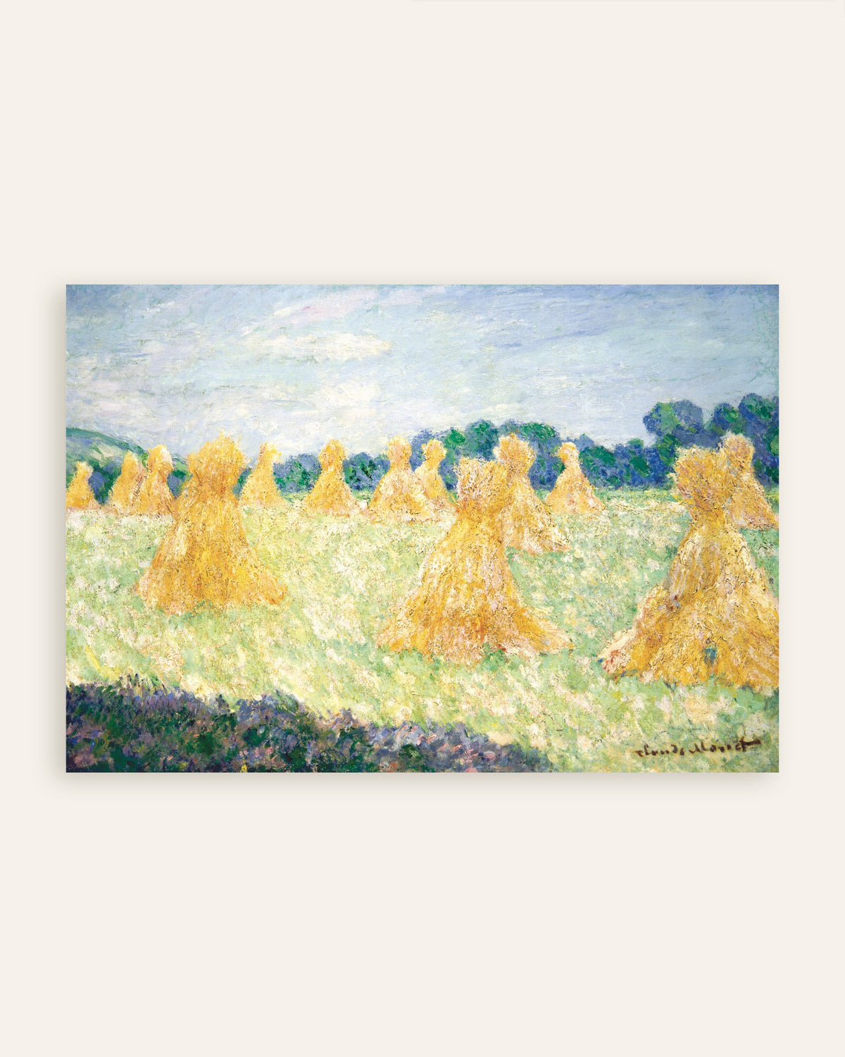 Poster of The Young Ladies of Giverny, Sun Effect (1894) by Claude Monet, thumbnail