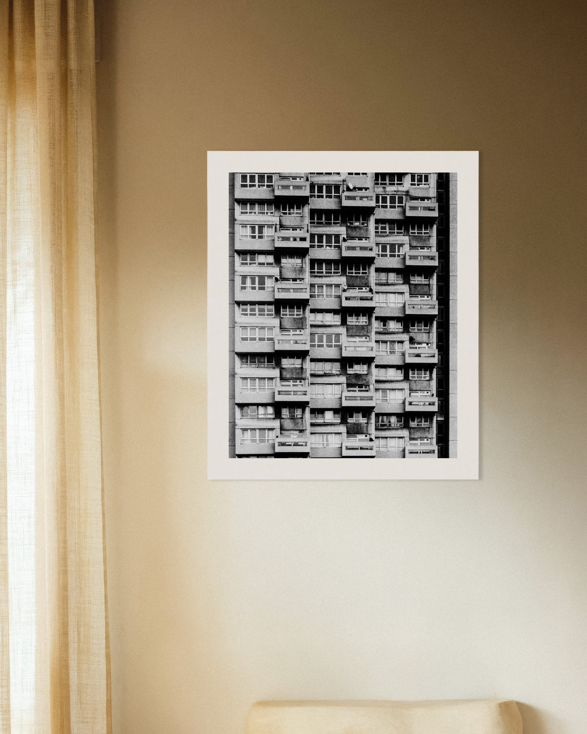 Poster of Tower Block Facade With Balconies