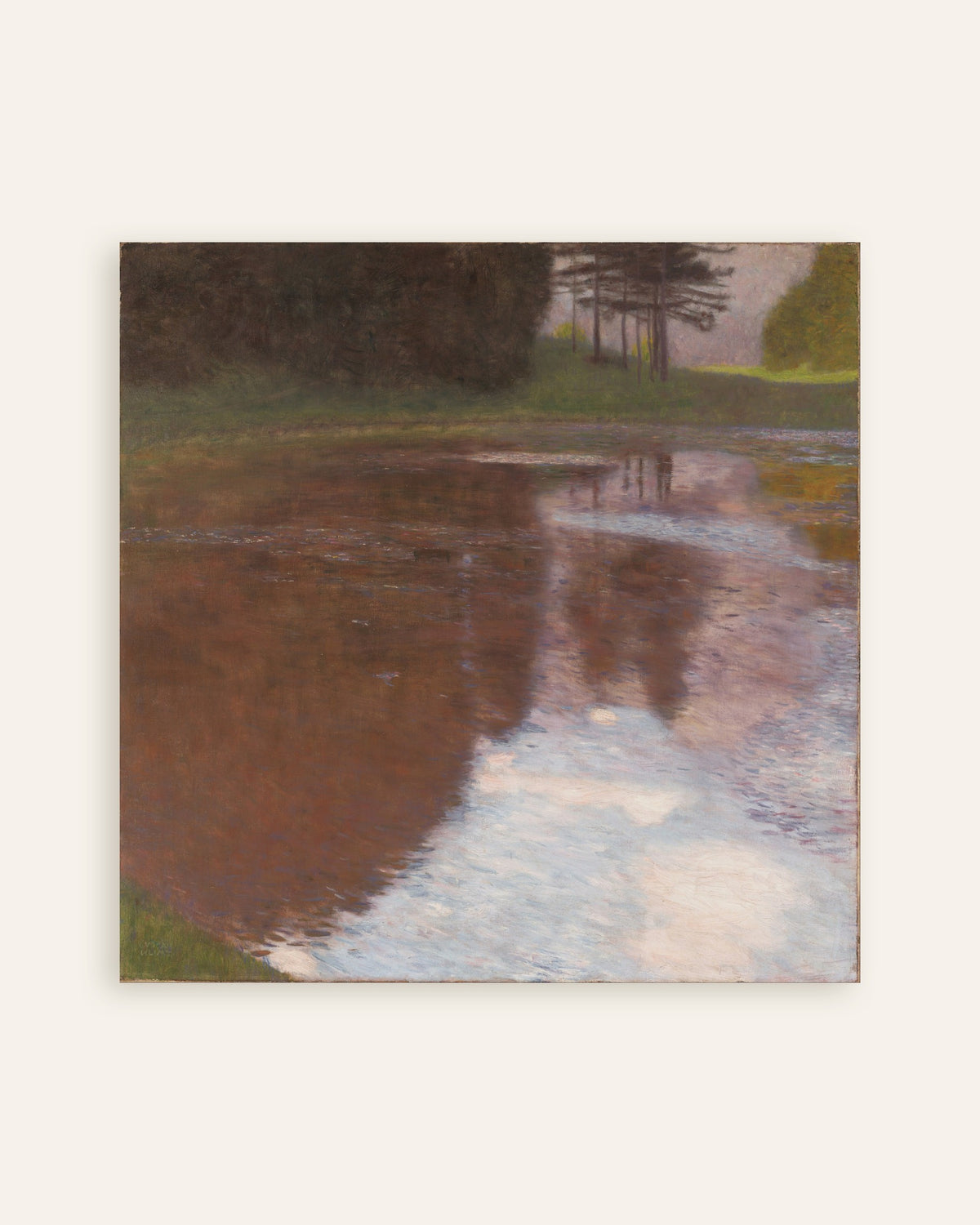 Poster of Tranquil Pond (1899) by Gustav Klimt, thumbnail
