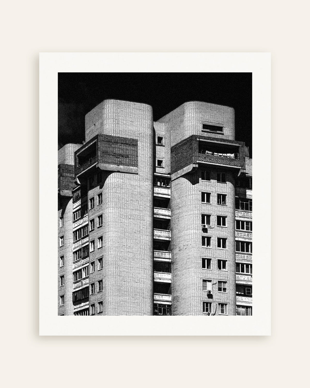 Poster of Twin Rounded Towers at Night, thumbnail